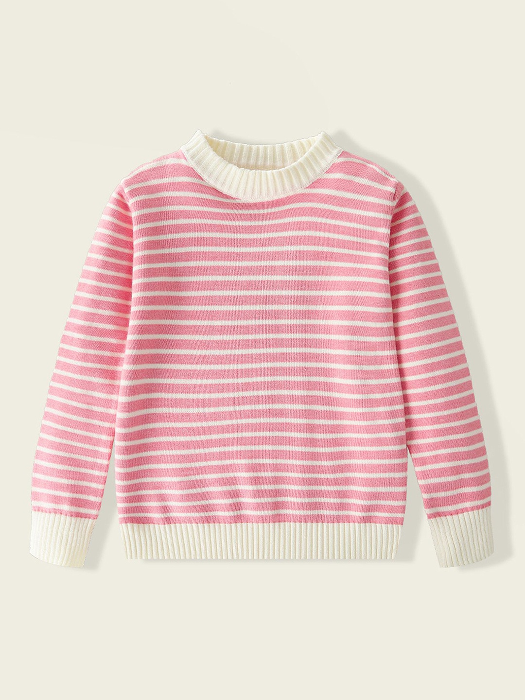 

LULU & SKY Boys Striped Sweatshirt, Pink