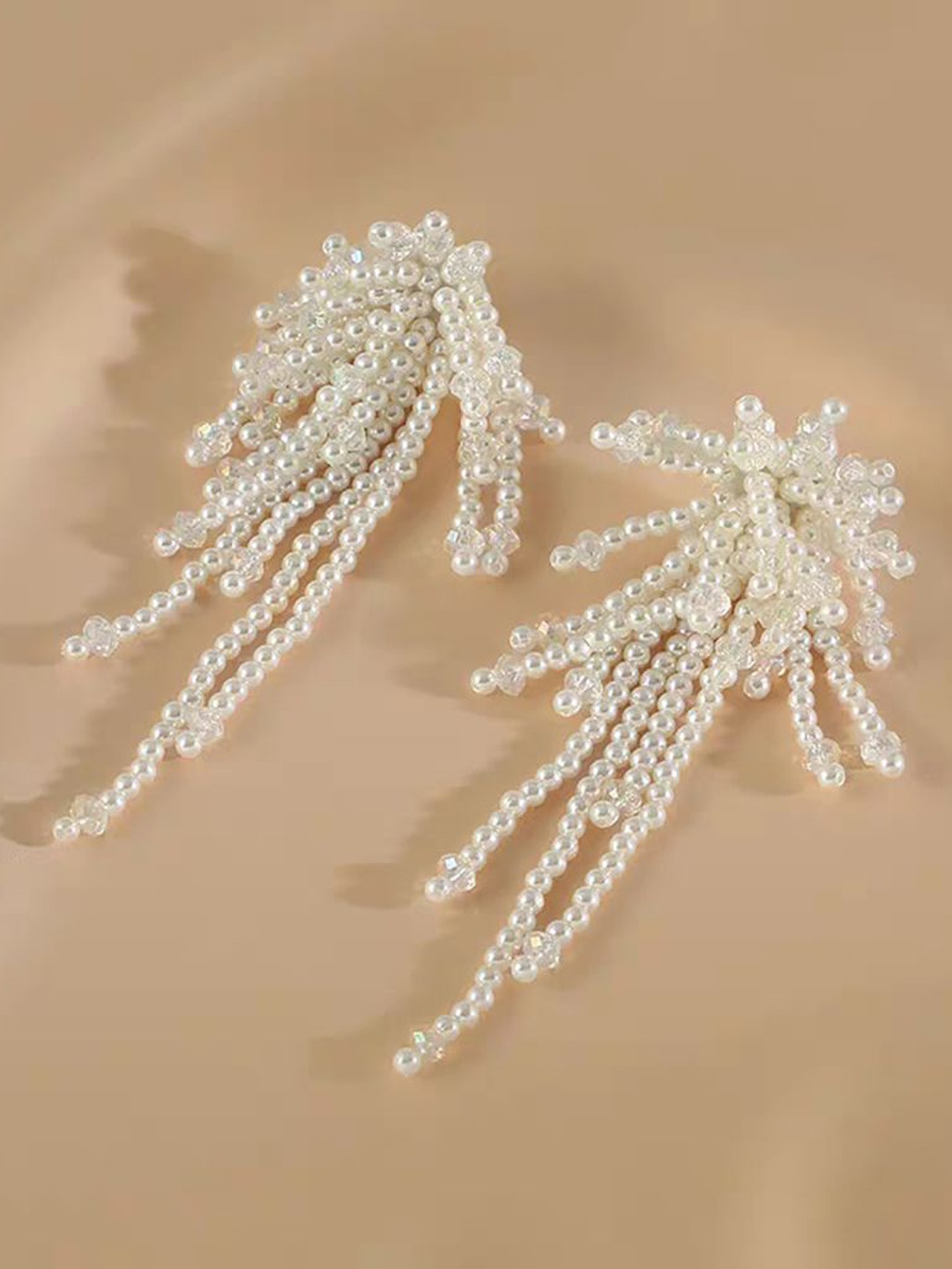 

StyleCast x Revolte Circular Drop Earrings, White