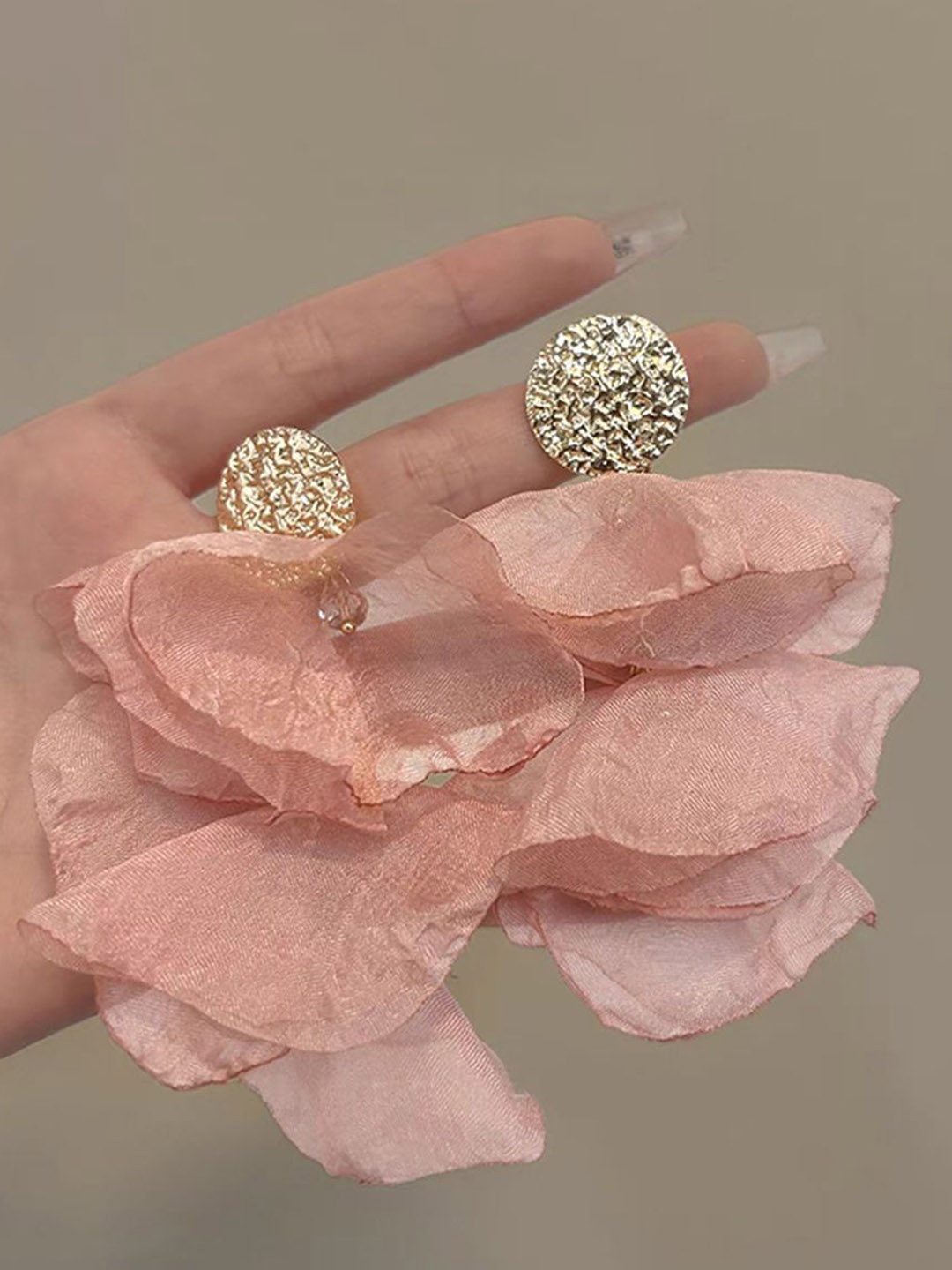 

StyleCast x Revolte Leaf Shaped Drop Earrings, Pink