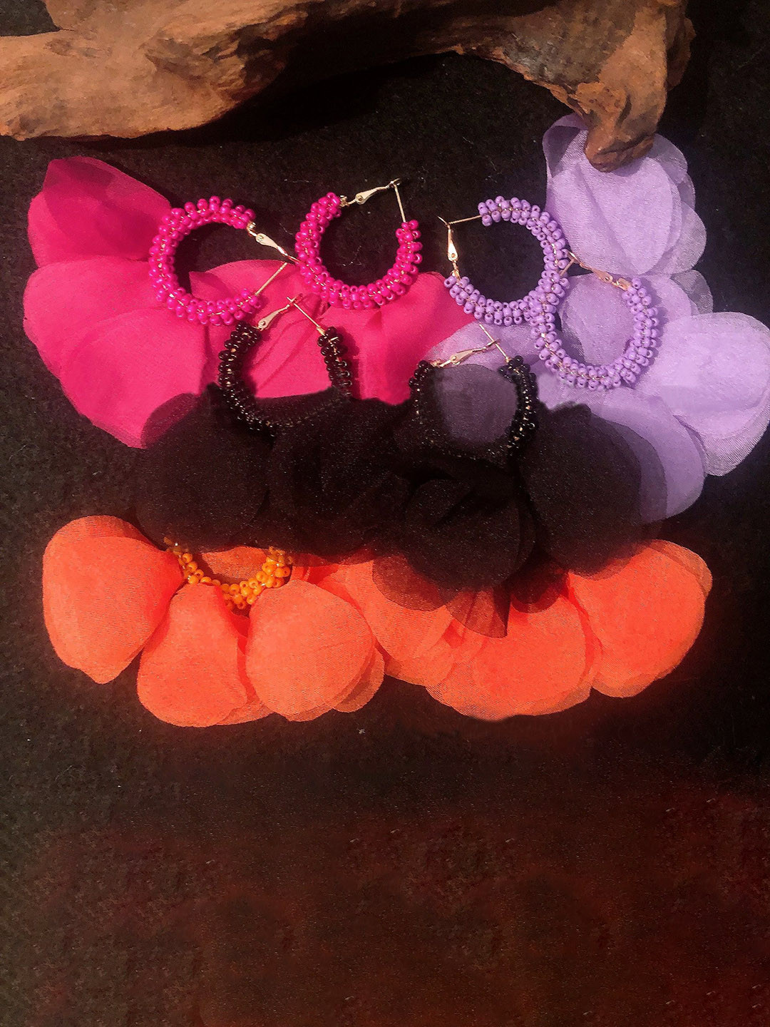 

StyleCast x Revolte Floral Half Hoop Earrings, Purple
