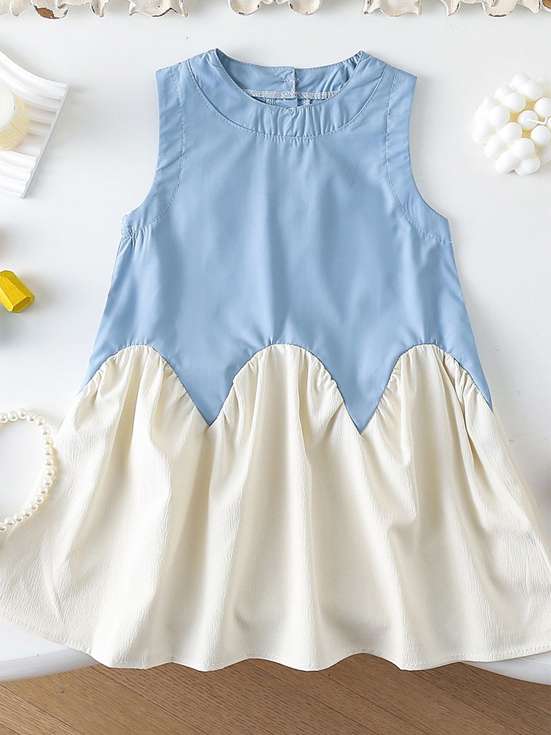 

LULU & SKY Colourblocked A-Line Dress, Blue