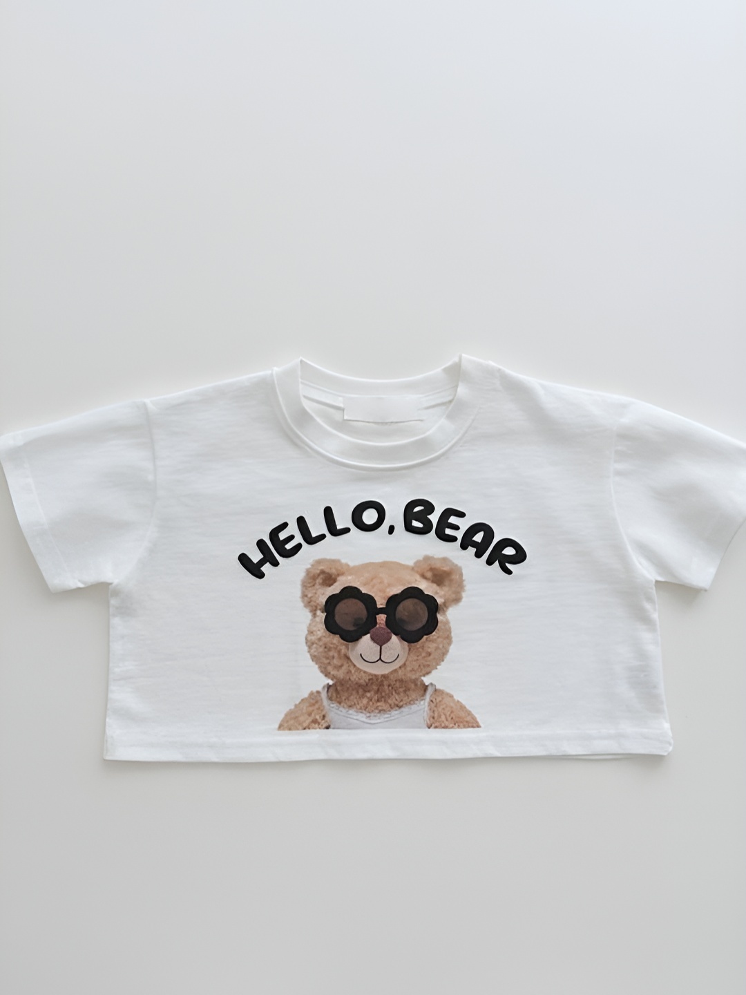 

LULU & SKY Girls Printed Applique T-shirt, White