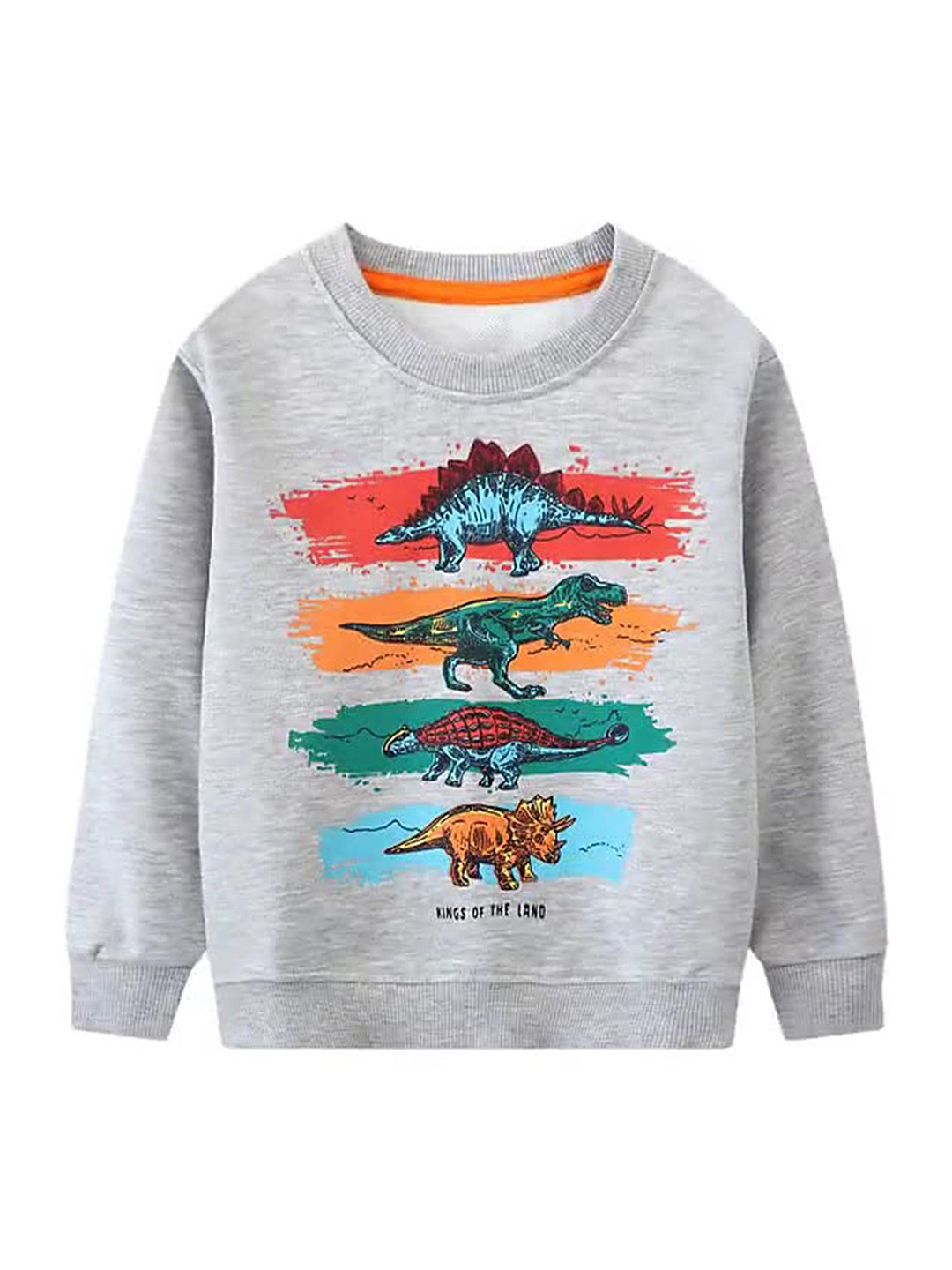 

LULU & SKY Boys Printed Sweatshirt, Grey