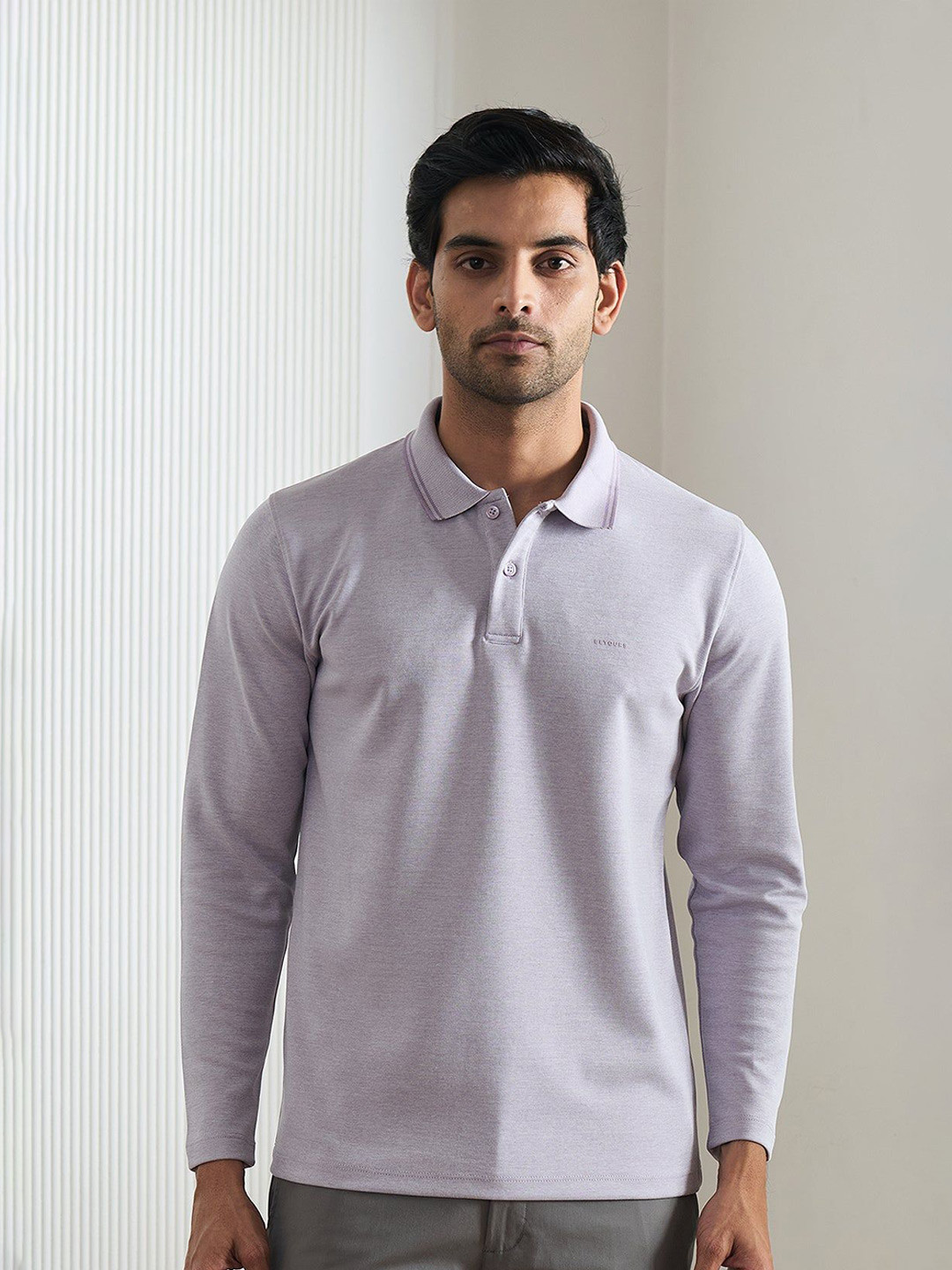 

Beyours Men Polo Collar Pockets T-shirt, Mauve