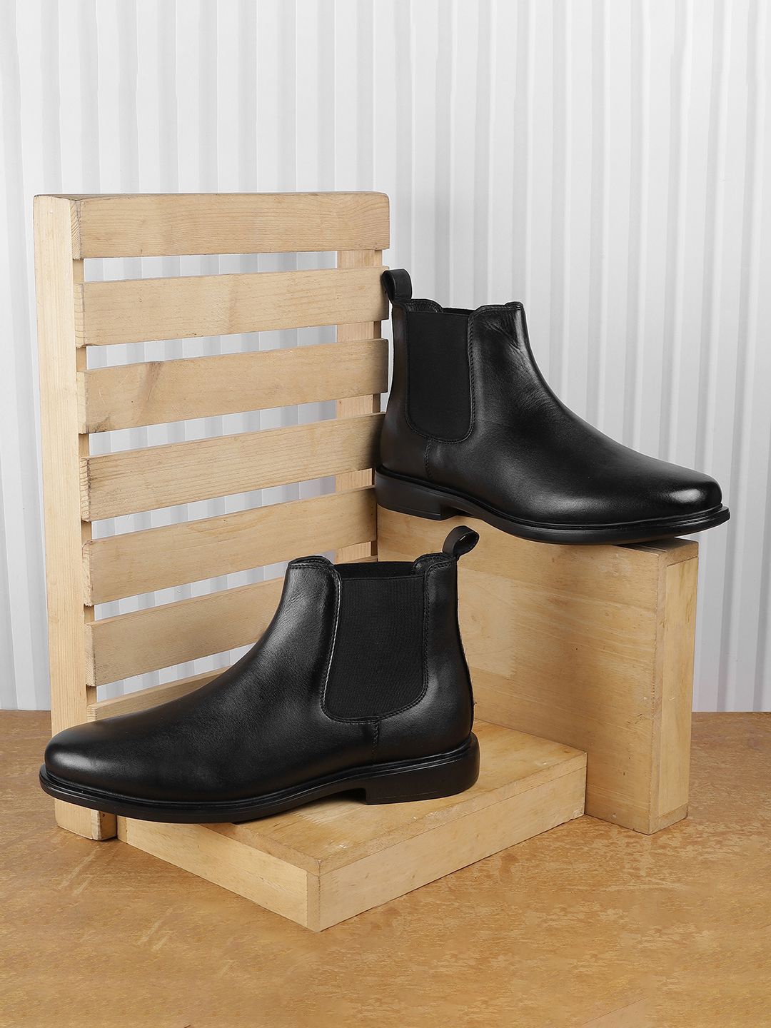 

J.FONTINI Men Chelsea Boots, Black
