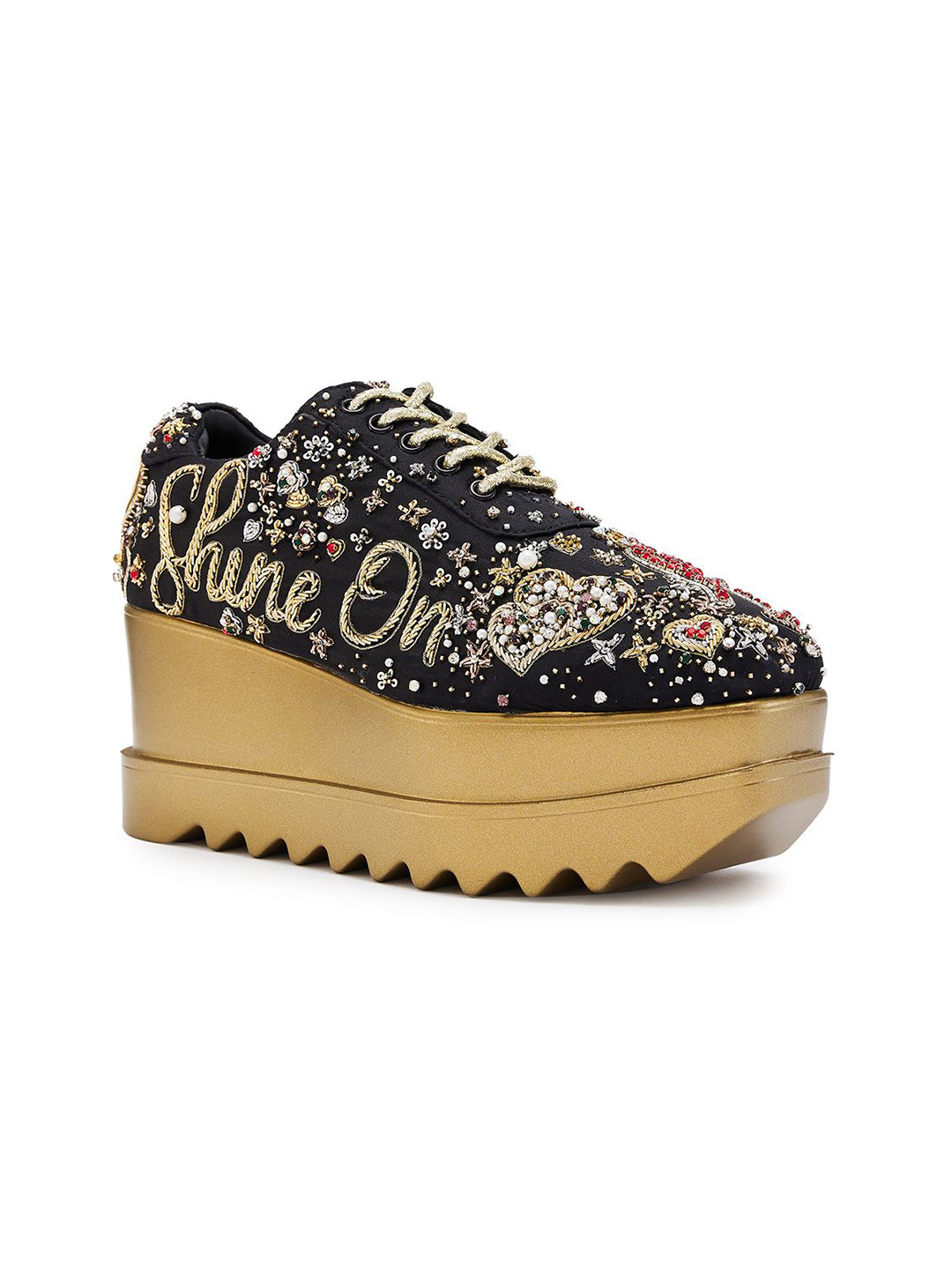 

Anaar Women Lightweight Ethnic - Embellished Sneakers, Black