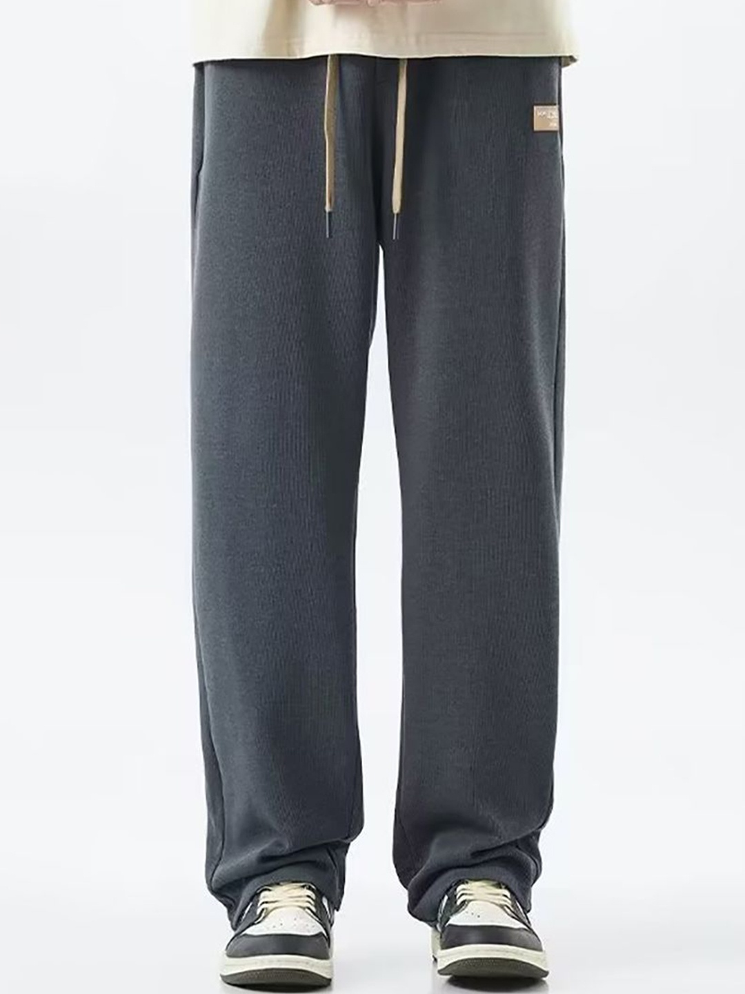 

StyleCast x Revolte Men Easy Wash Trousers, Grey