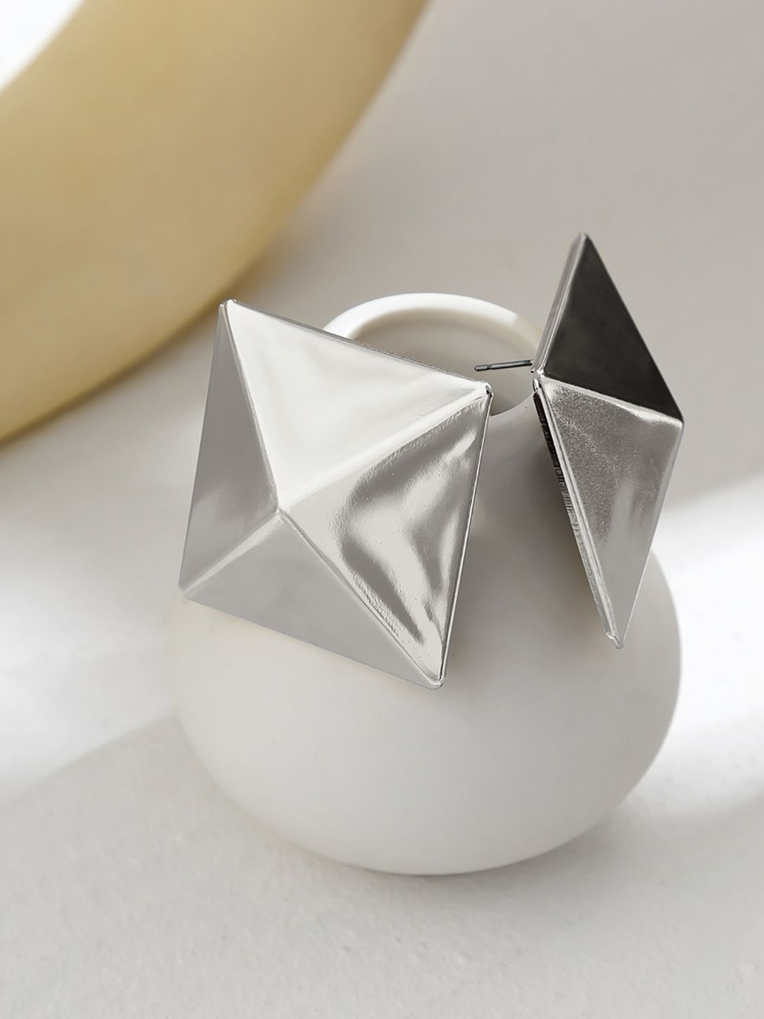 

StyleCast x Revolte Square Studs Earrings, Silver