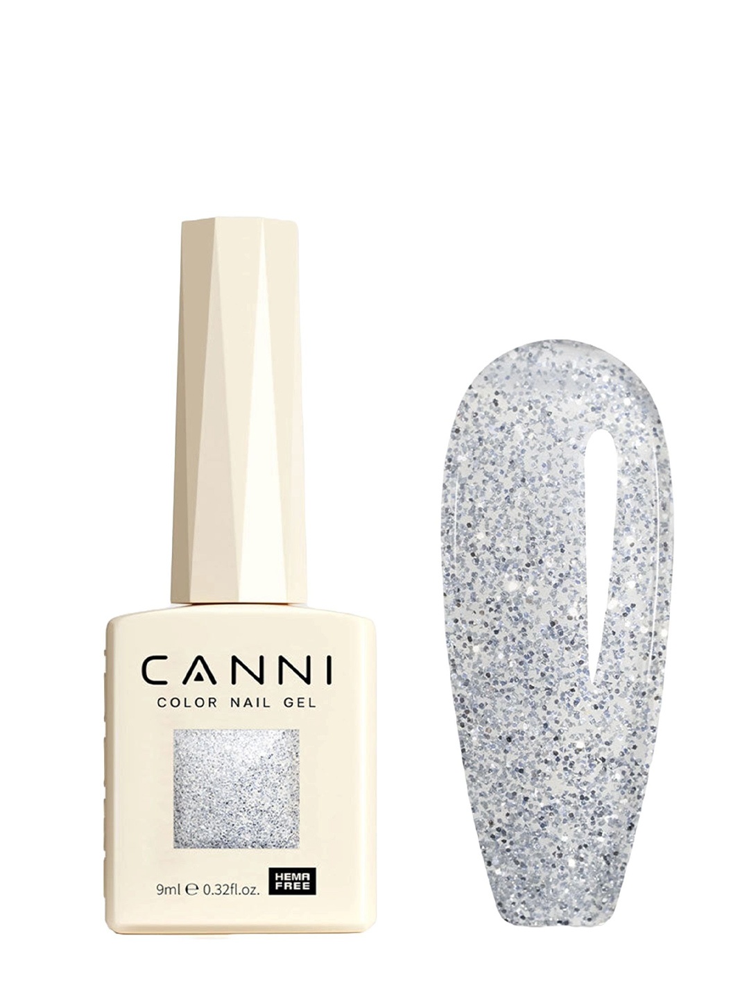 

CANNI Hema Free Gel Nail Polish - 9 ml - Shade 8089, Grey