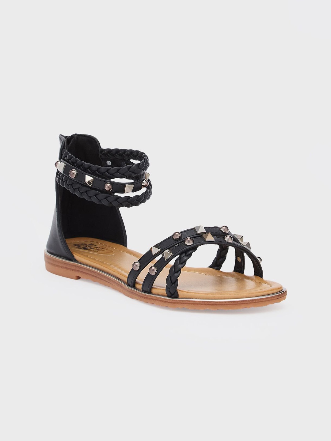 

Sole To Soul Women Gladiators Flats, Black