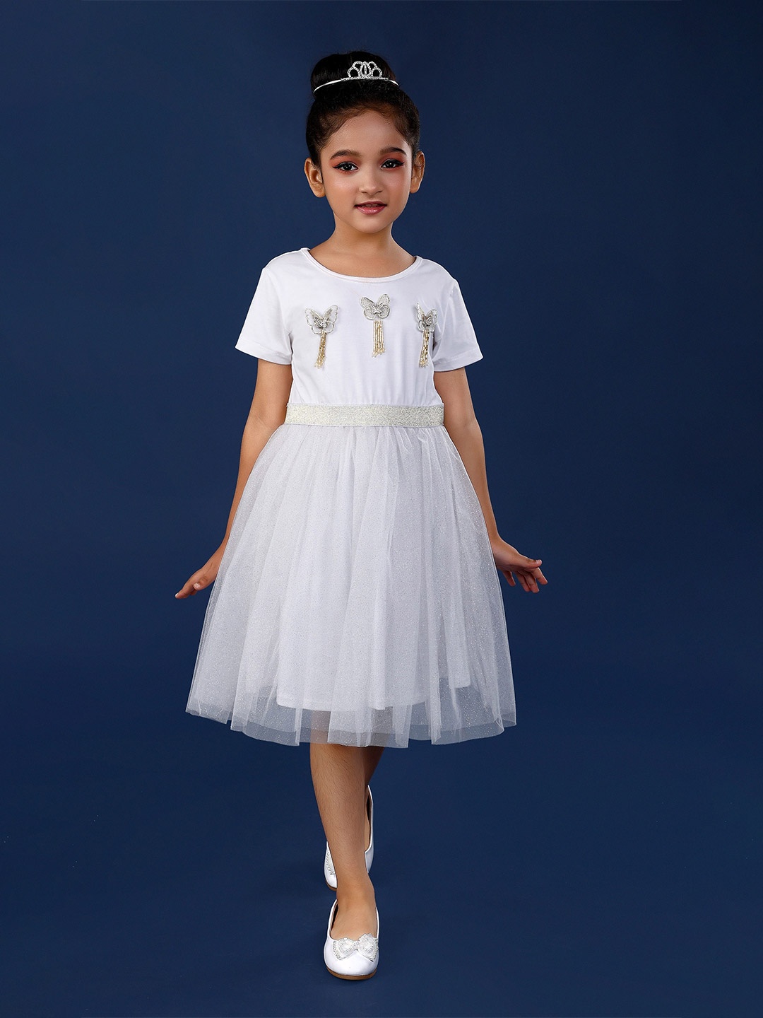 

ZIP ZAP ZOOP Fit & Flare Dress, White