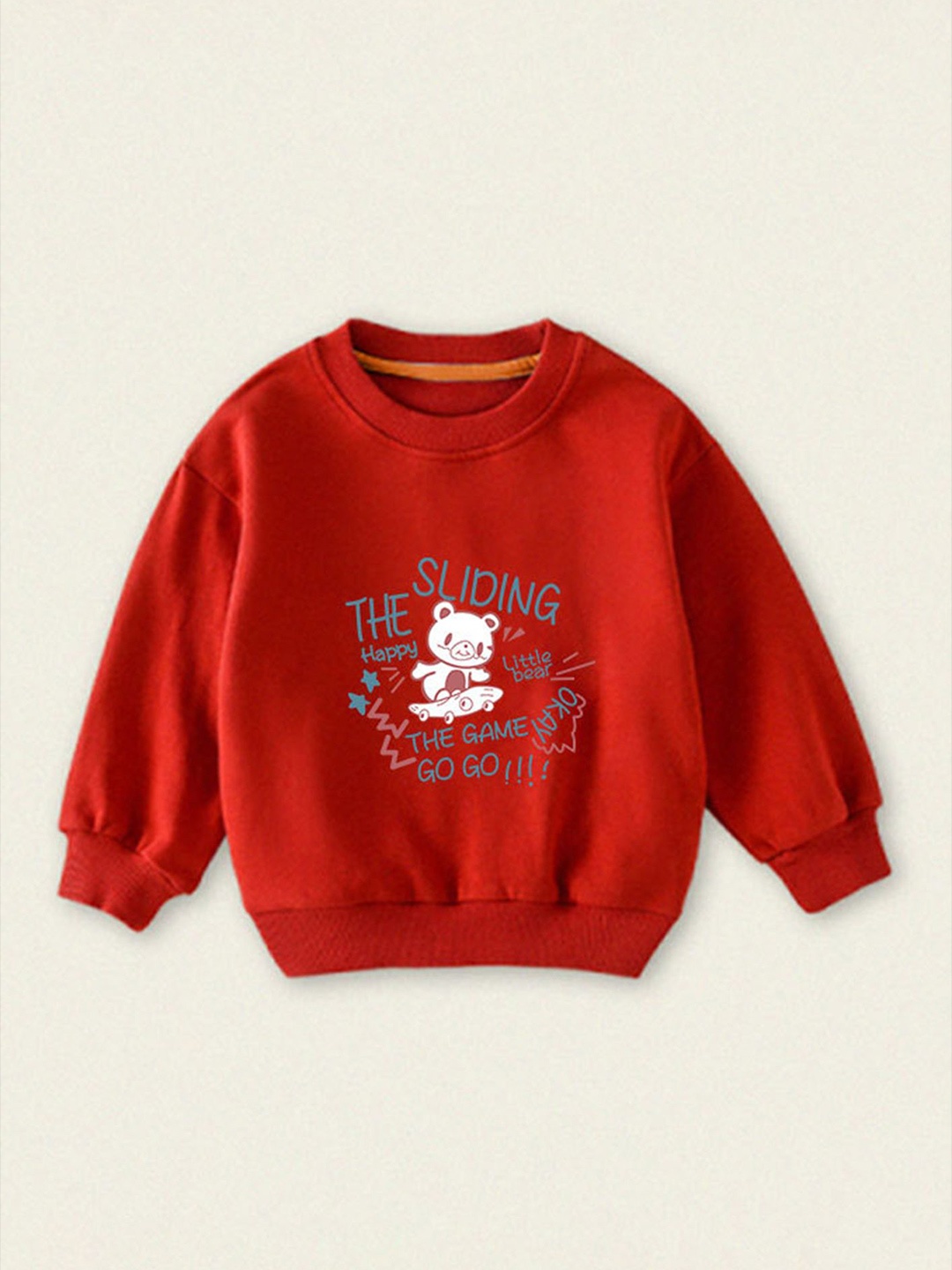 

LULU & SKY Girls Printed Sweatshirt, Red