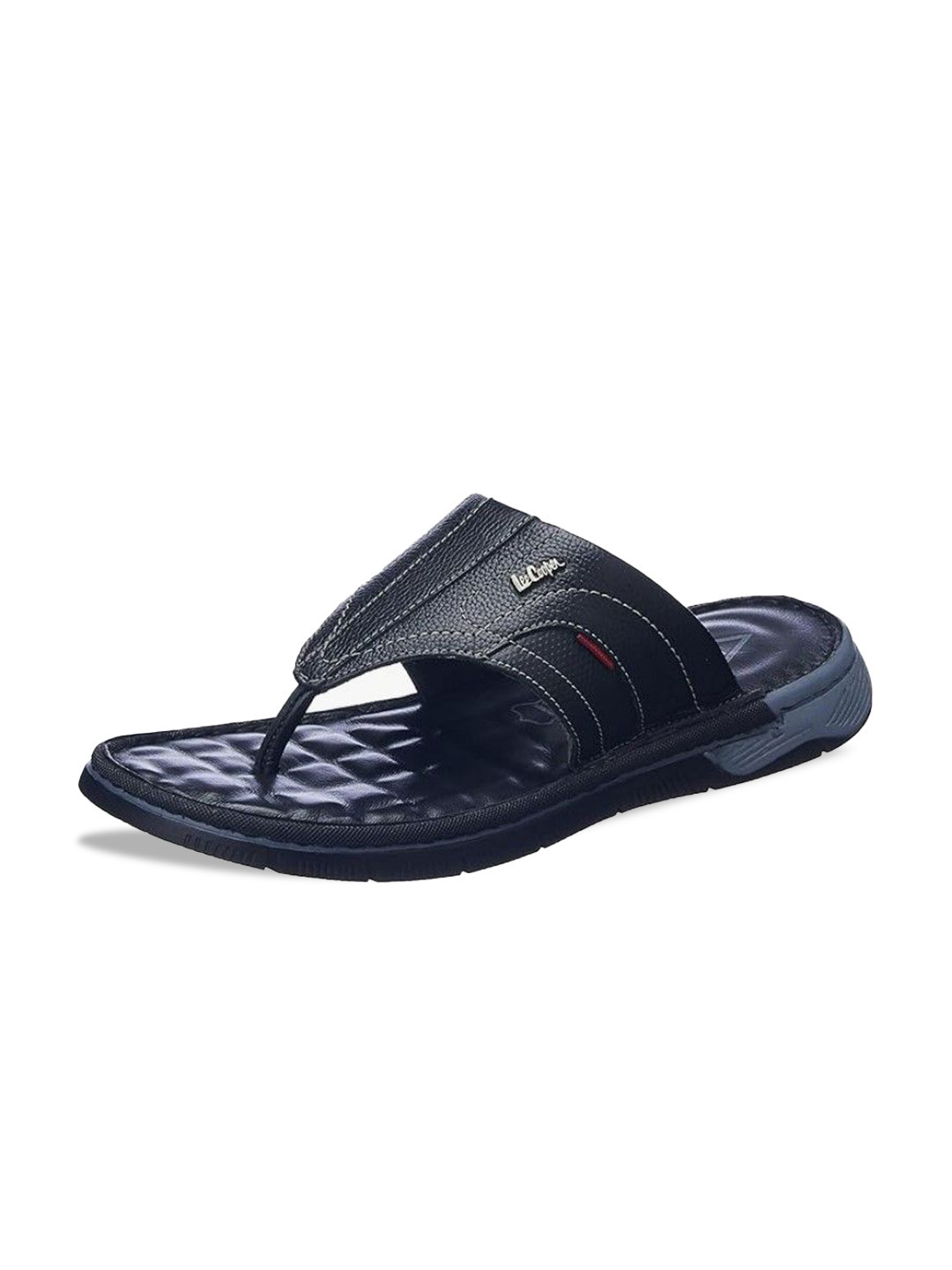 

Lee Cooper Men Leather Comfort Sandals, Black