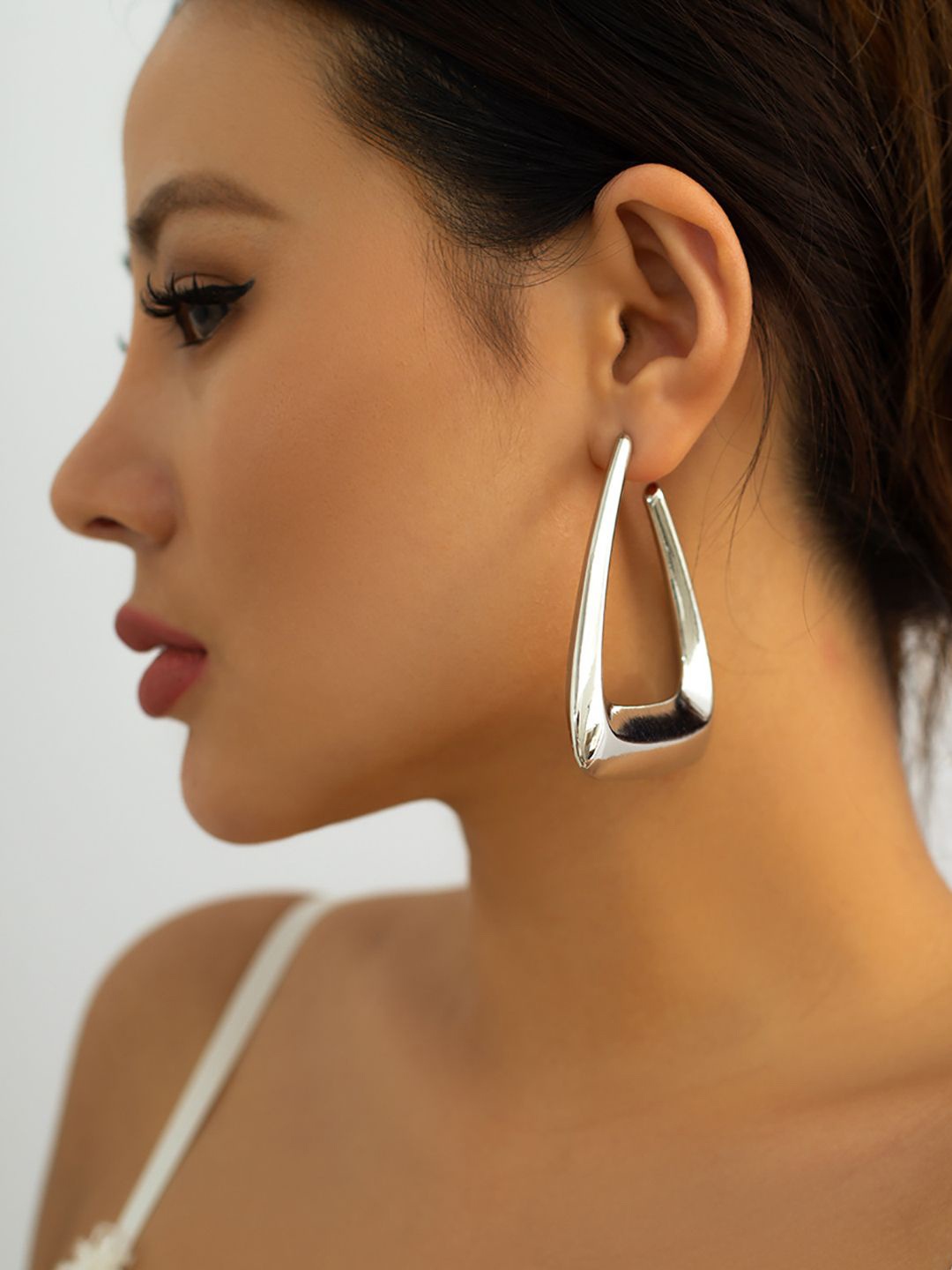 

StyleCast x Revolte Triangular Studs Earrings, Silver