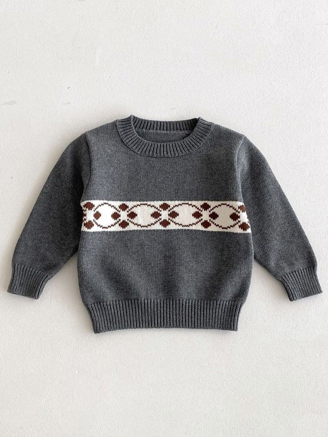 

LULU & SKY Boys Printed Sweatshirt, Grey