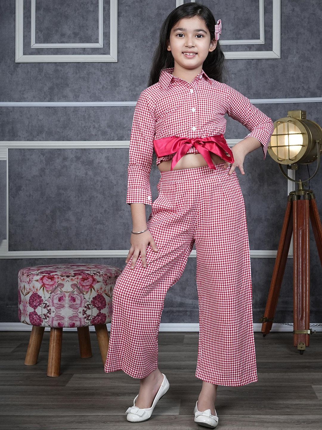 

BAESD Checked Shirt with Trousers, Red