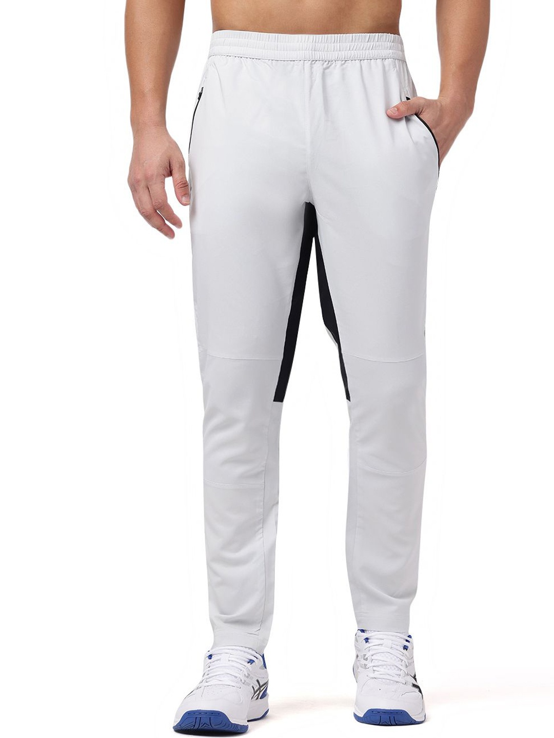 

ASICS Contrast Tape Slim Fit Track Pants, Grey