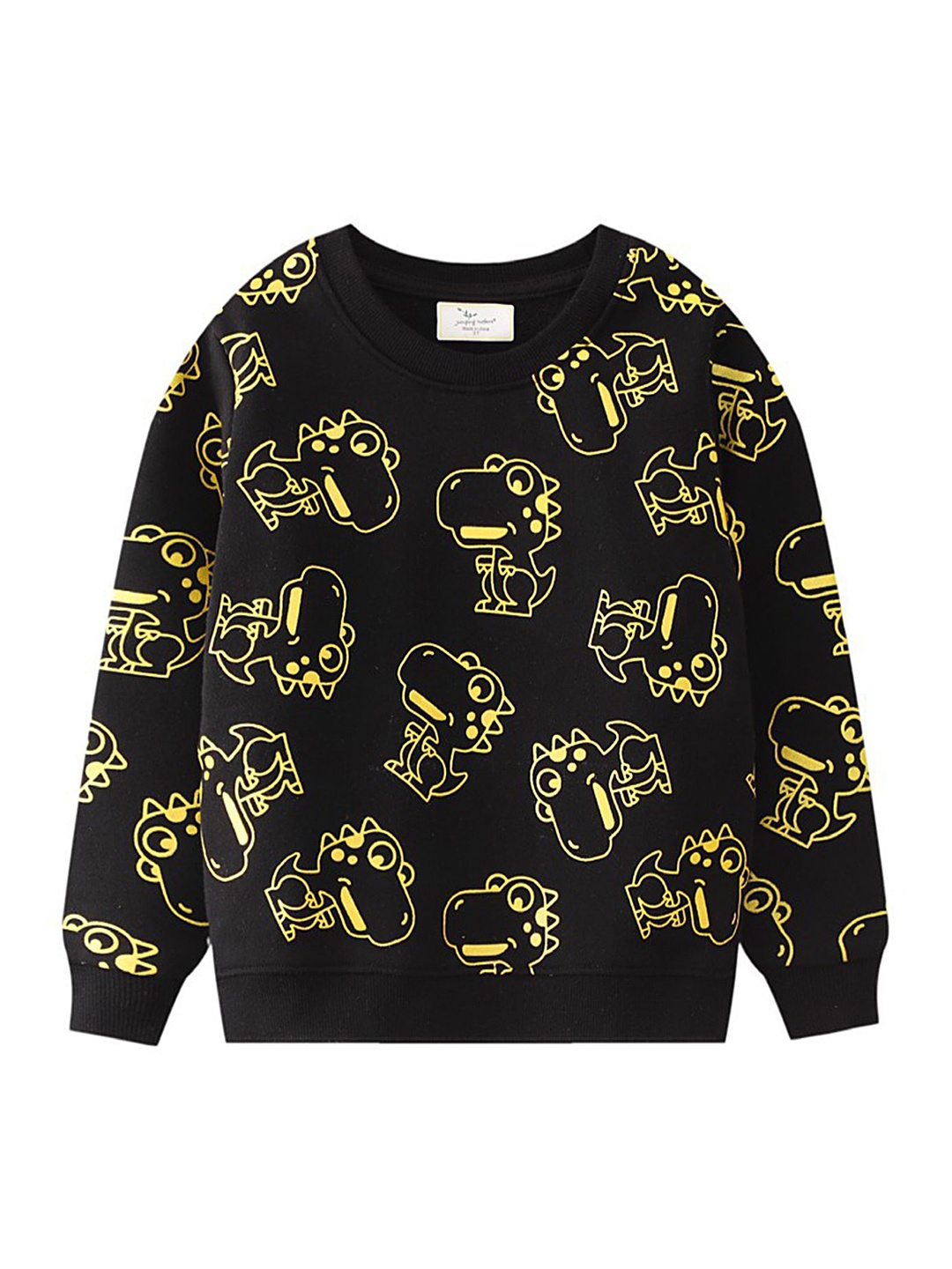 

LULU & SKY Boys Printed Sweatshirt, Black