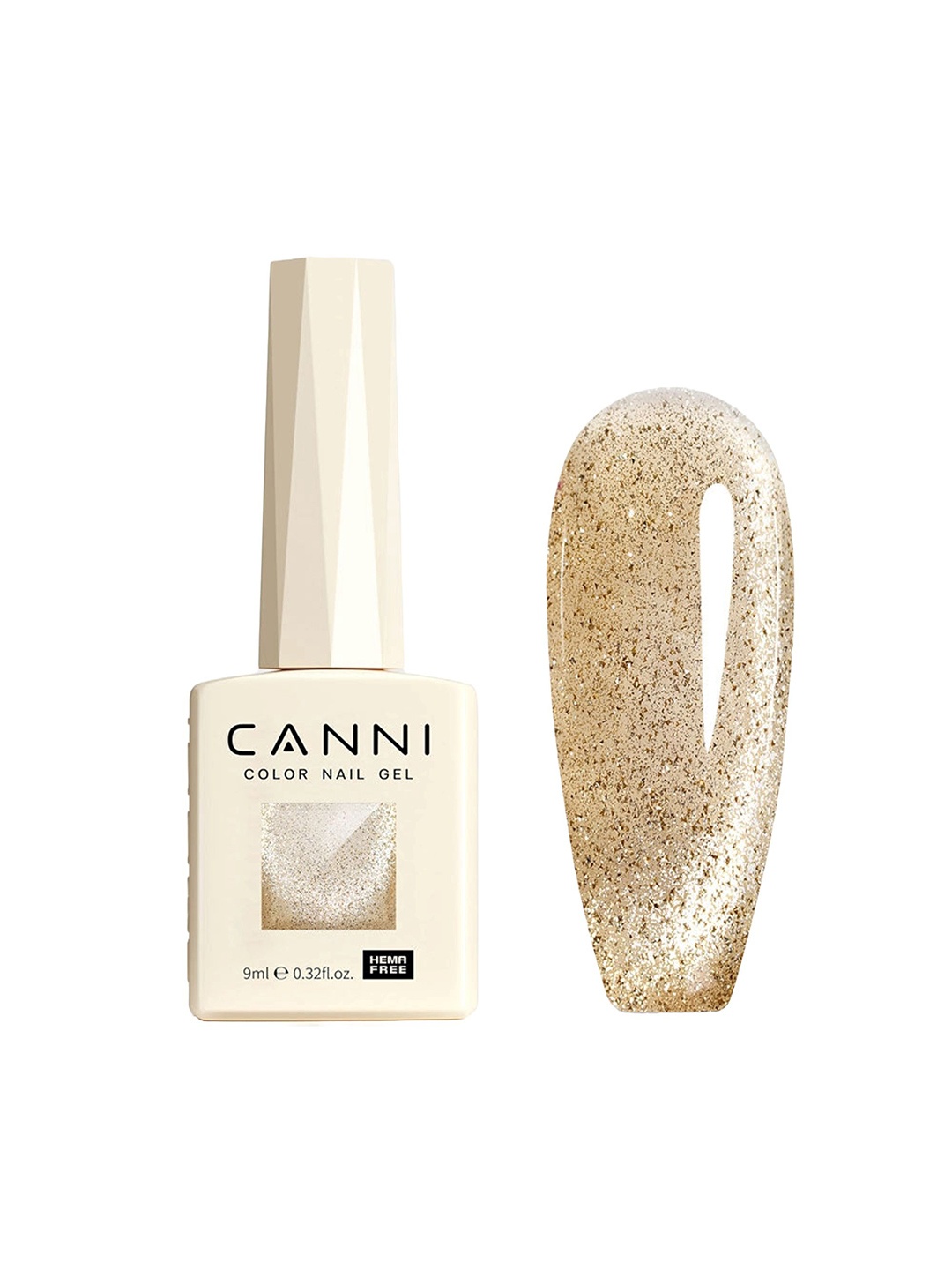 

CANNI Hema Free Gel Nail Polish - 9 ml - Shade - 8036, Gold