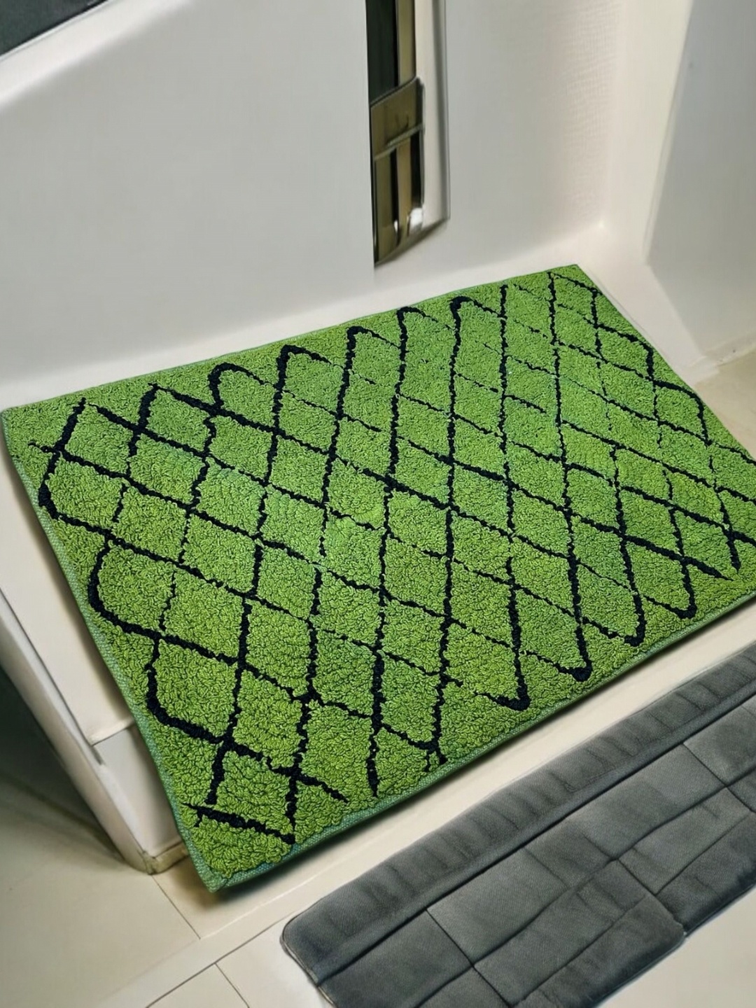 

Gallery99 Green & Black Printed Rectangular Anti-Skid Doormats