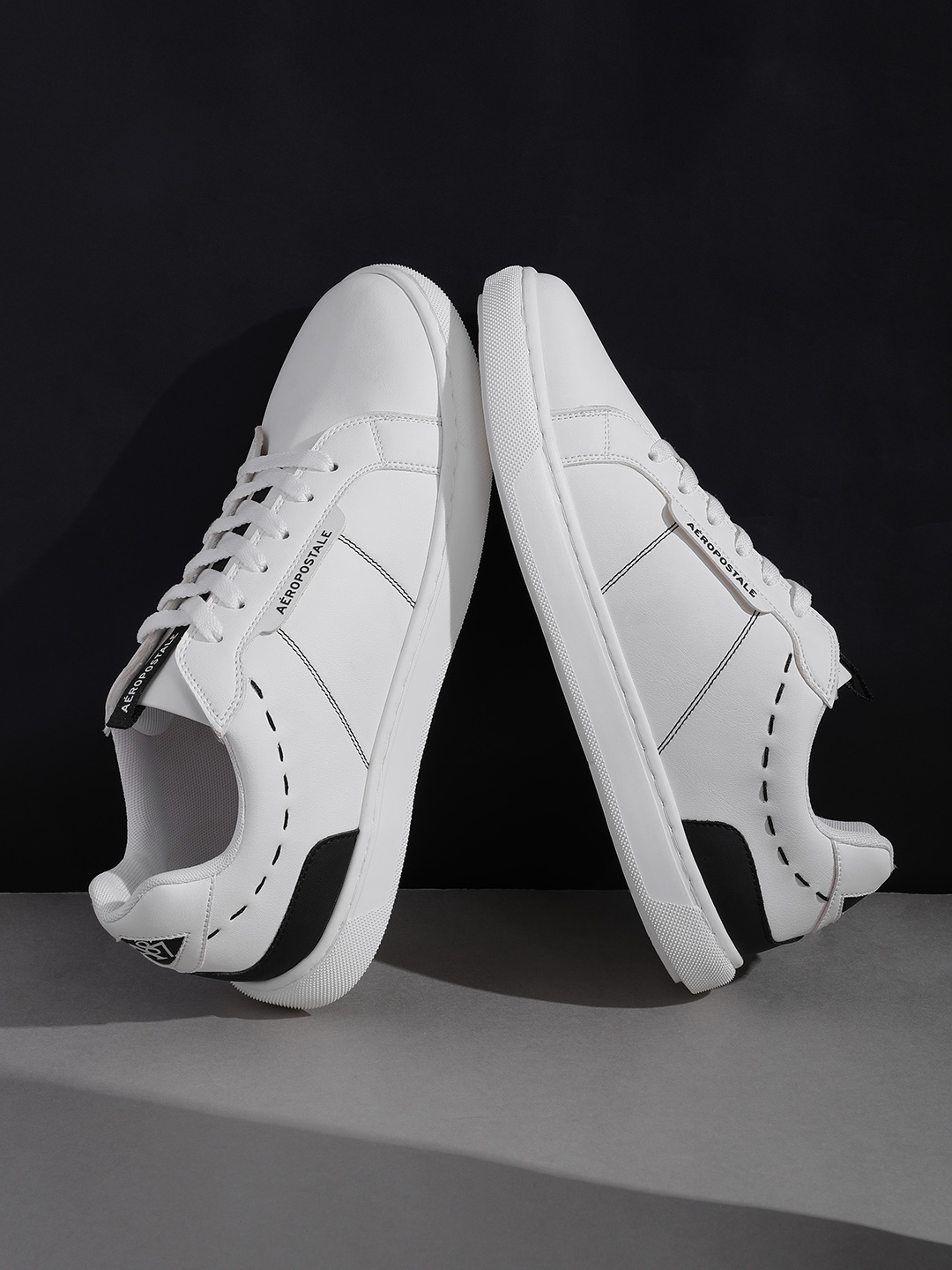 

Aeropostale Men Solid Sneakers, White