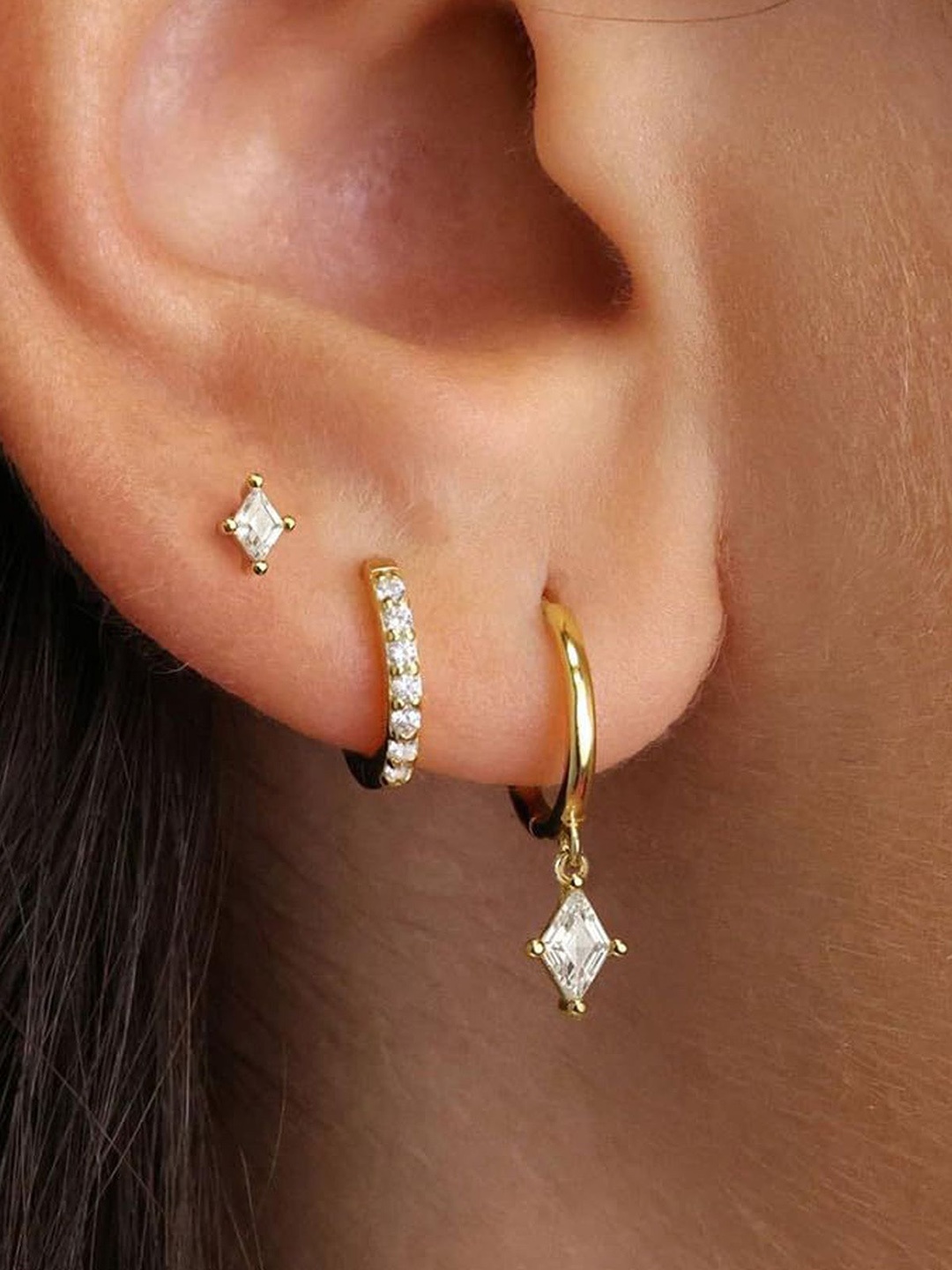 

StyleCast x Revolte Classic Studs Earrings, Gold