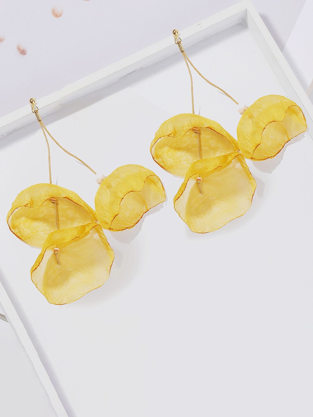 

StyleCast x Revolte Floral Drop Earrings, Yellow