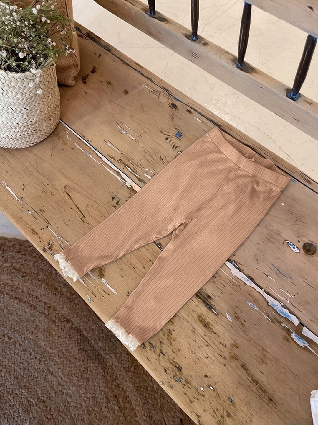 

LULU & SKY Girls Mid-Rise Ankle-Length Leggings, Brown