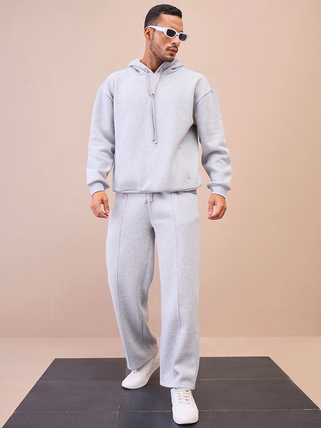 

MASCLN SASSAFRAS Grey Hooded Long Sleeves Sweatshirt With Trouser