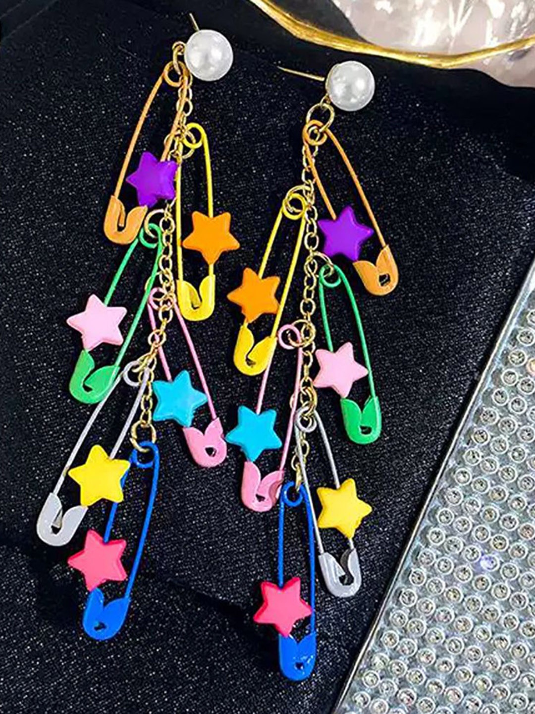 

StyleCast x Revolte Star Shaped Drop Earrings, Multi