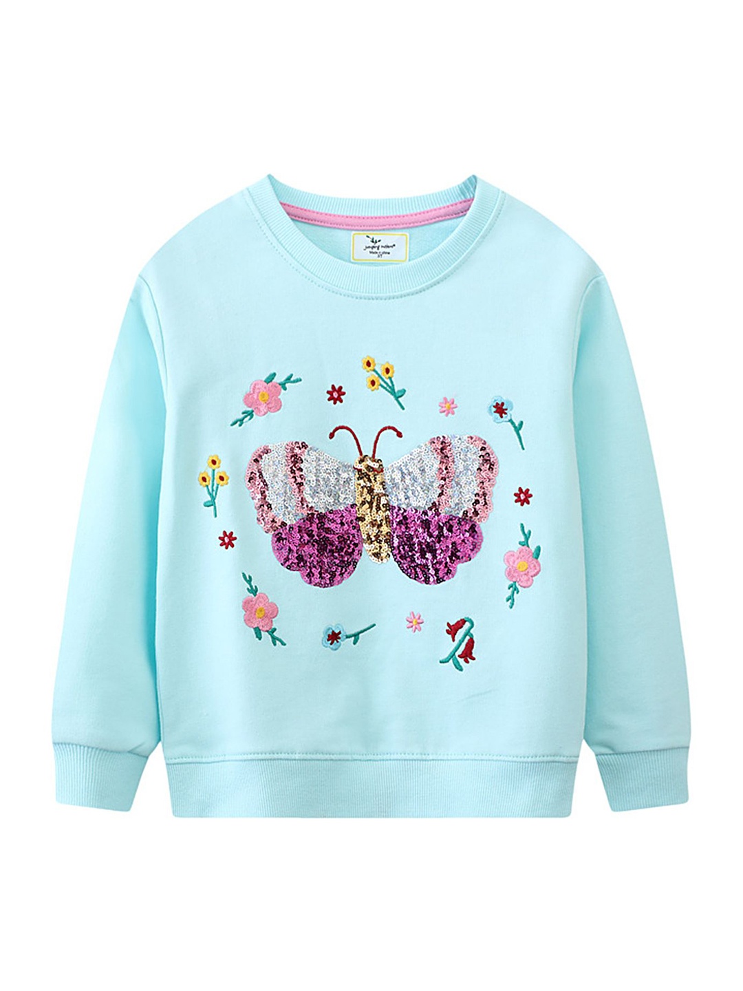 

LULU & SKY Girls Printed Sweatshirt, Blue