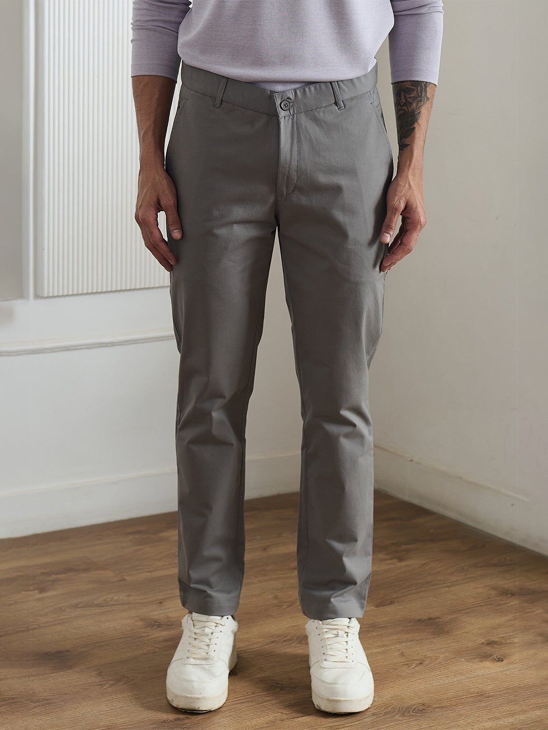 

Beyours Men Trousers, Grey