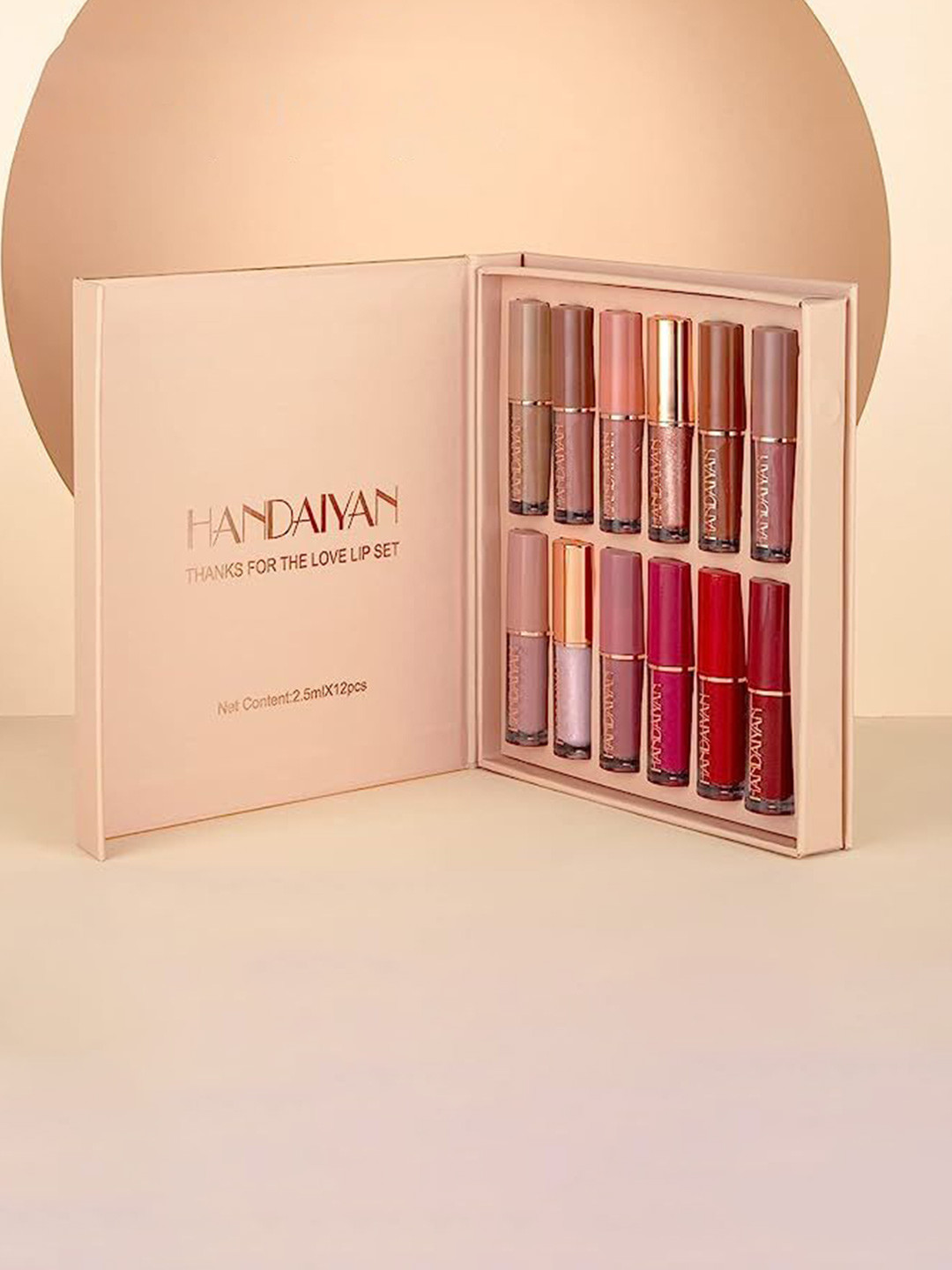 

HANDAIYAN Set Of 12 Matte Liquid Lipstick - 2.5 ml Each, Red
