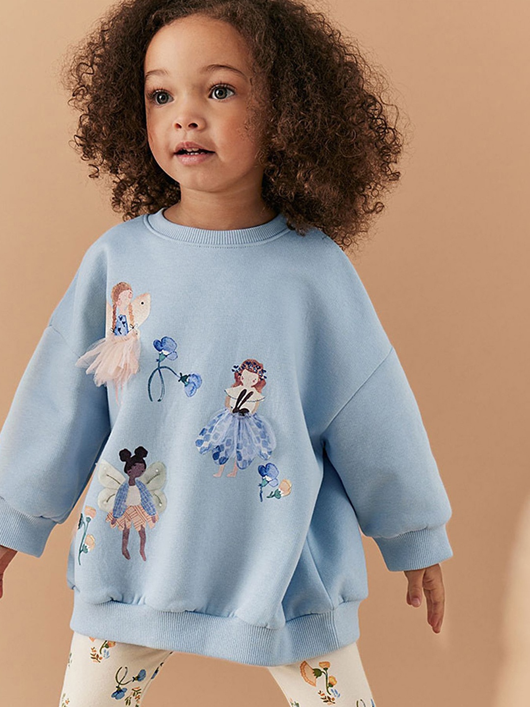 

LULU & SKY Girls Printed Sweatshirt, Blue