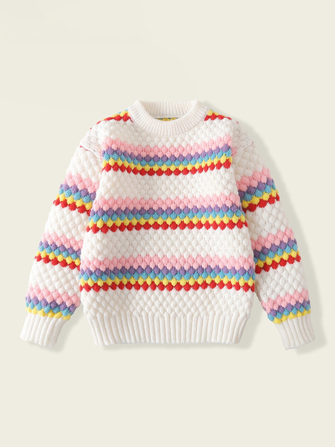 

LULU & SKY Girls Printed Sweatshirt, White