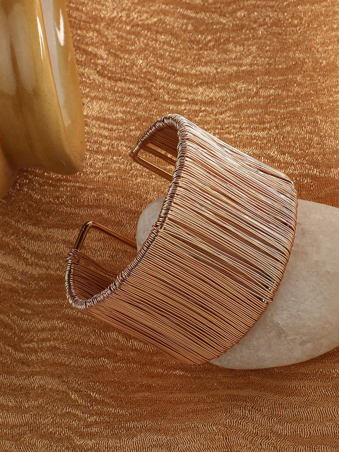 

glitchez Women Gold-Plated Cuff Bracelet