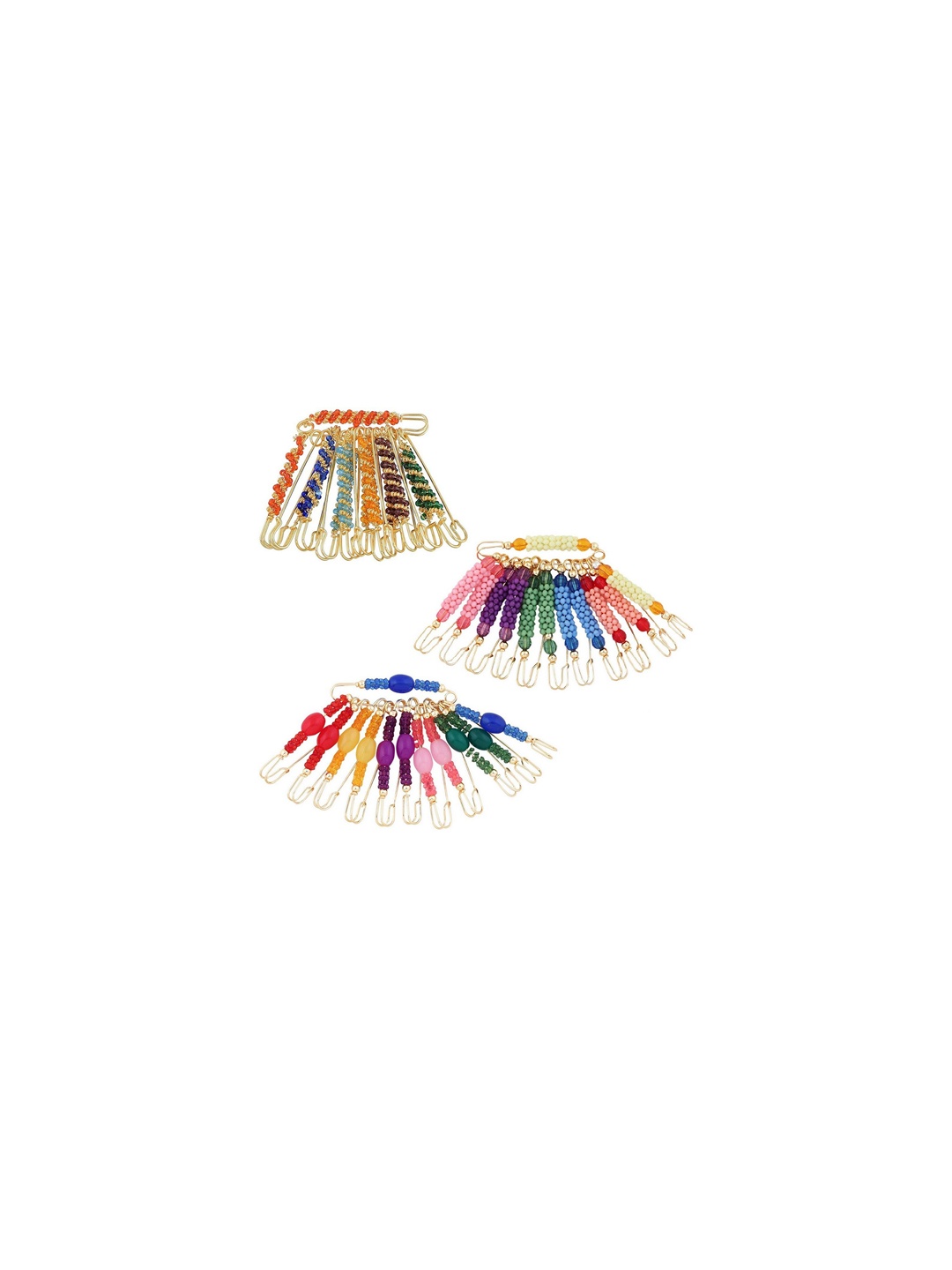 

VAMA Artificial Beads Studded Saree Clip Saree Accessories, Gold