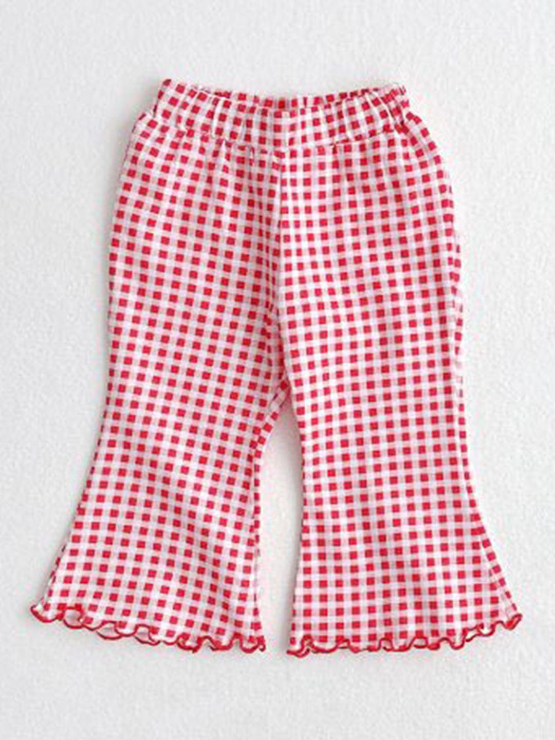 

LULU & SKY Girls Polka Dot Flared High-Rise Culottes Trousers, Red