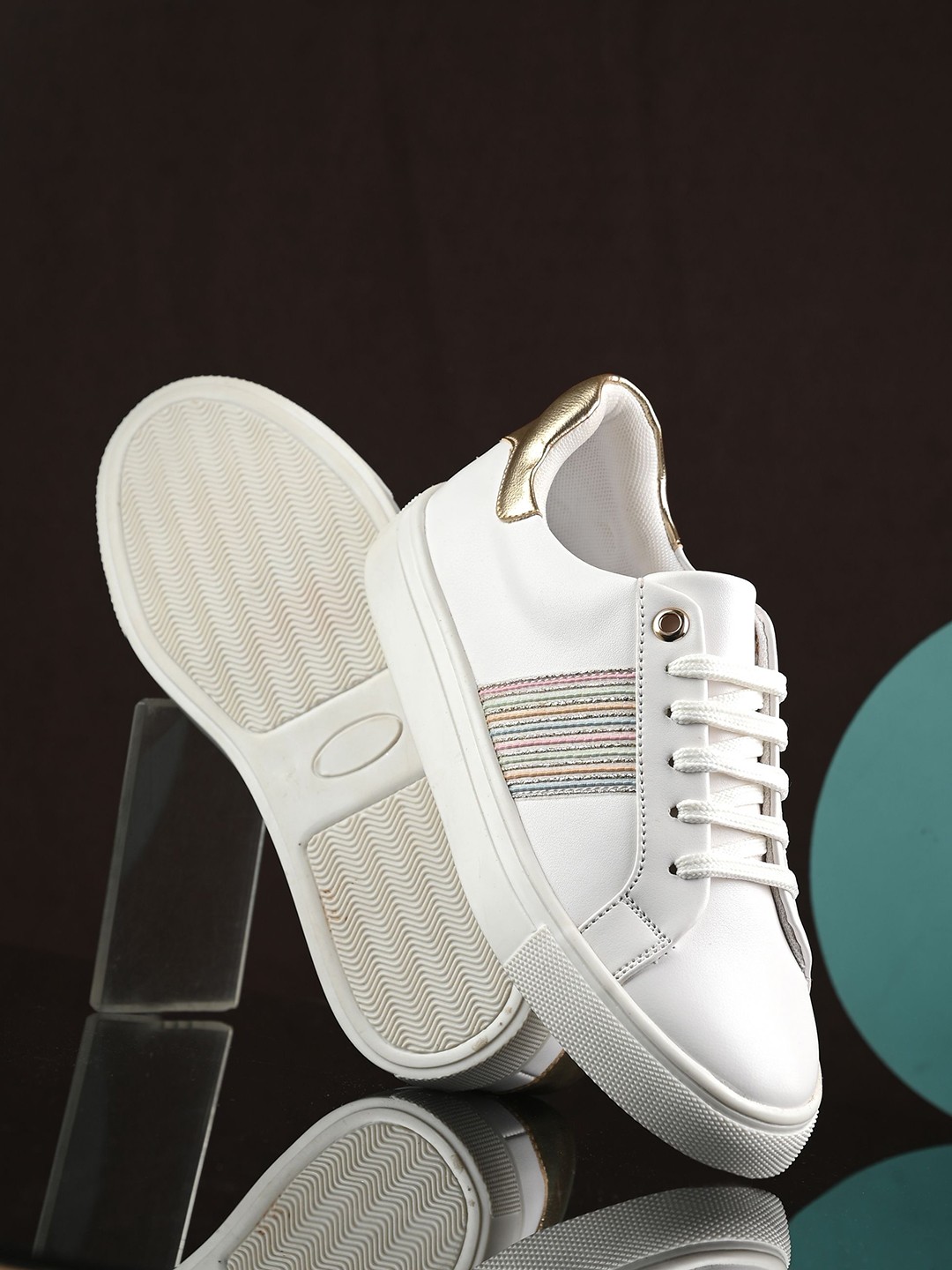 

DressBerry Women Woven Design Sneakers, White