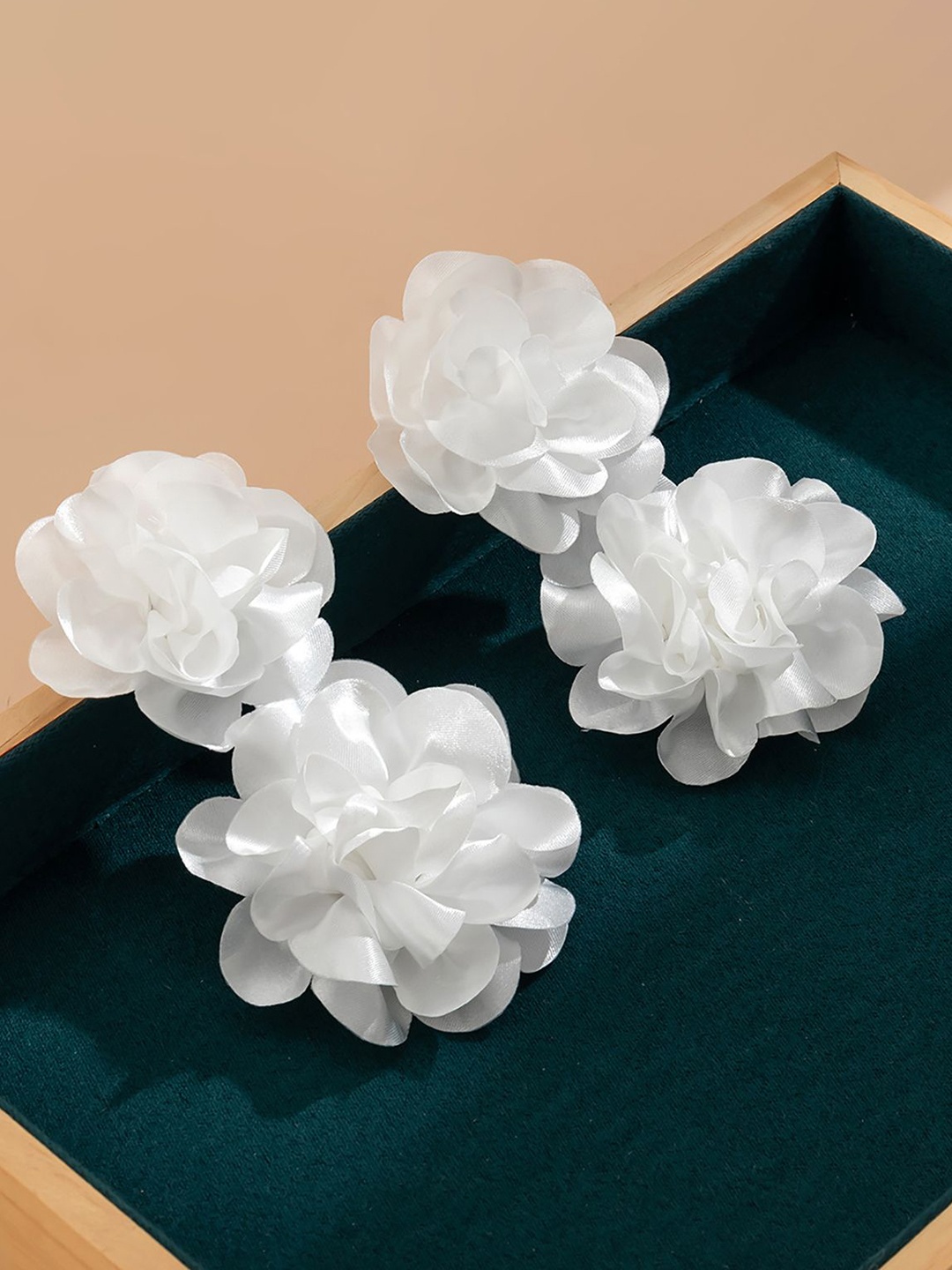 

StyleCast x Revolte Floral Studs Earrings, White