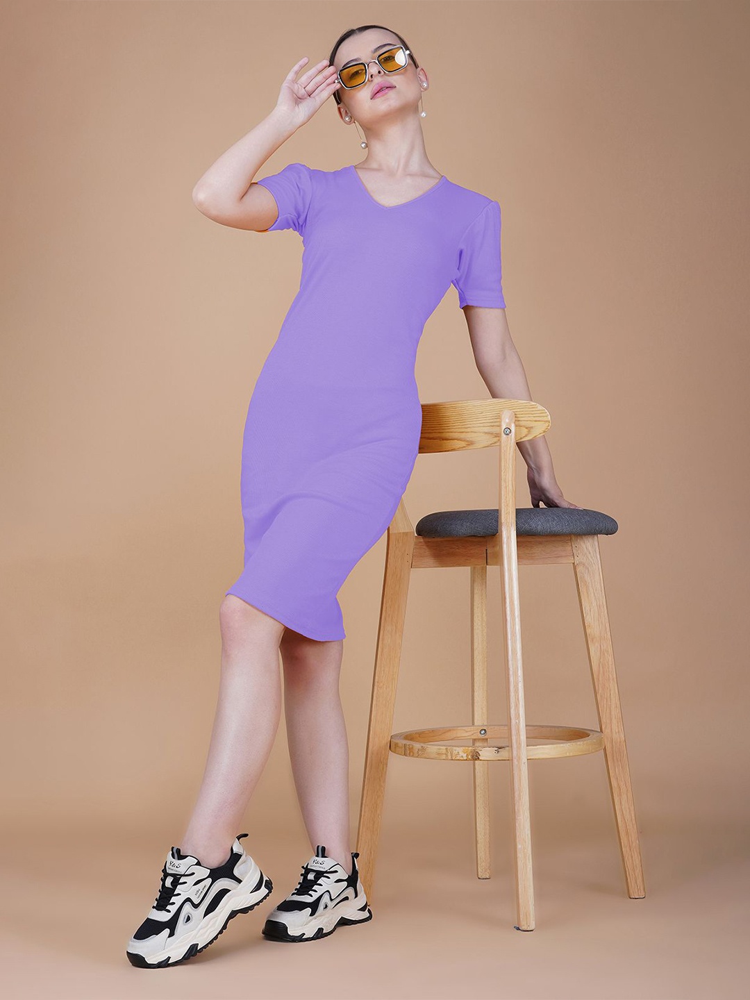 

Lagashi Bodycon Dress, Lavender