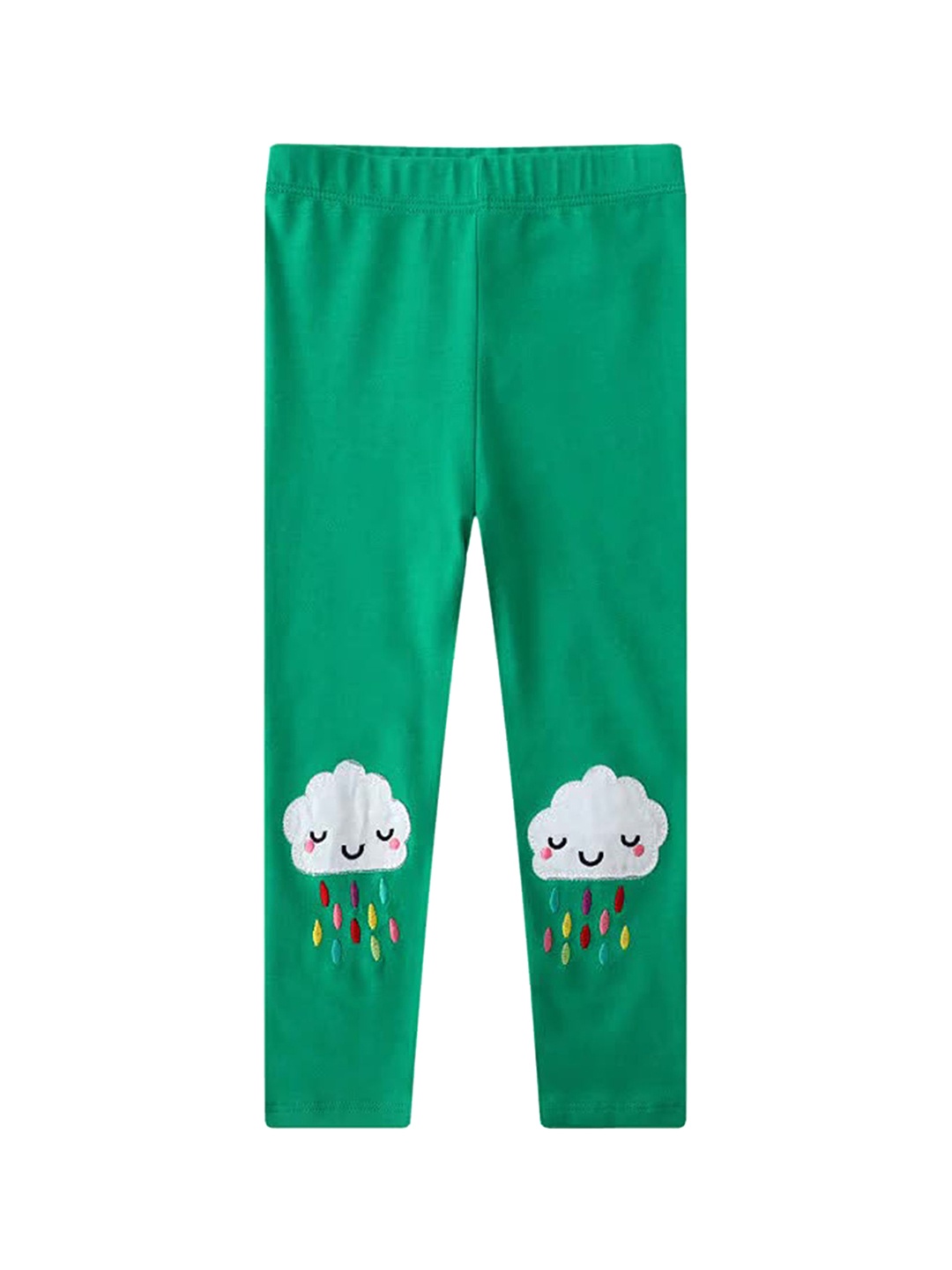 

LULU & SKY Girls Printed Ankle-Length Leggings, Green