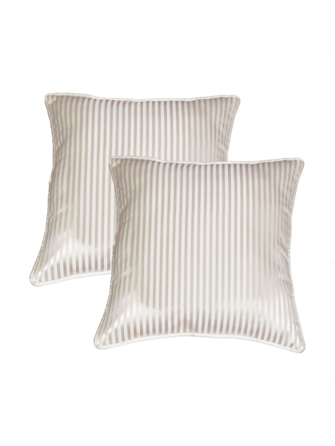 

Lushomes Cream-Coloured Set of 2 Square Cushion Covers