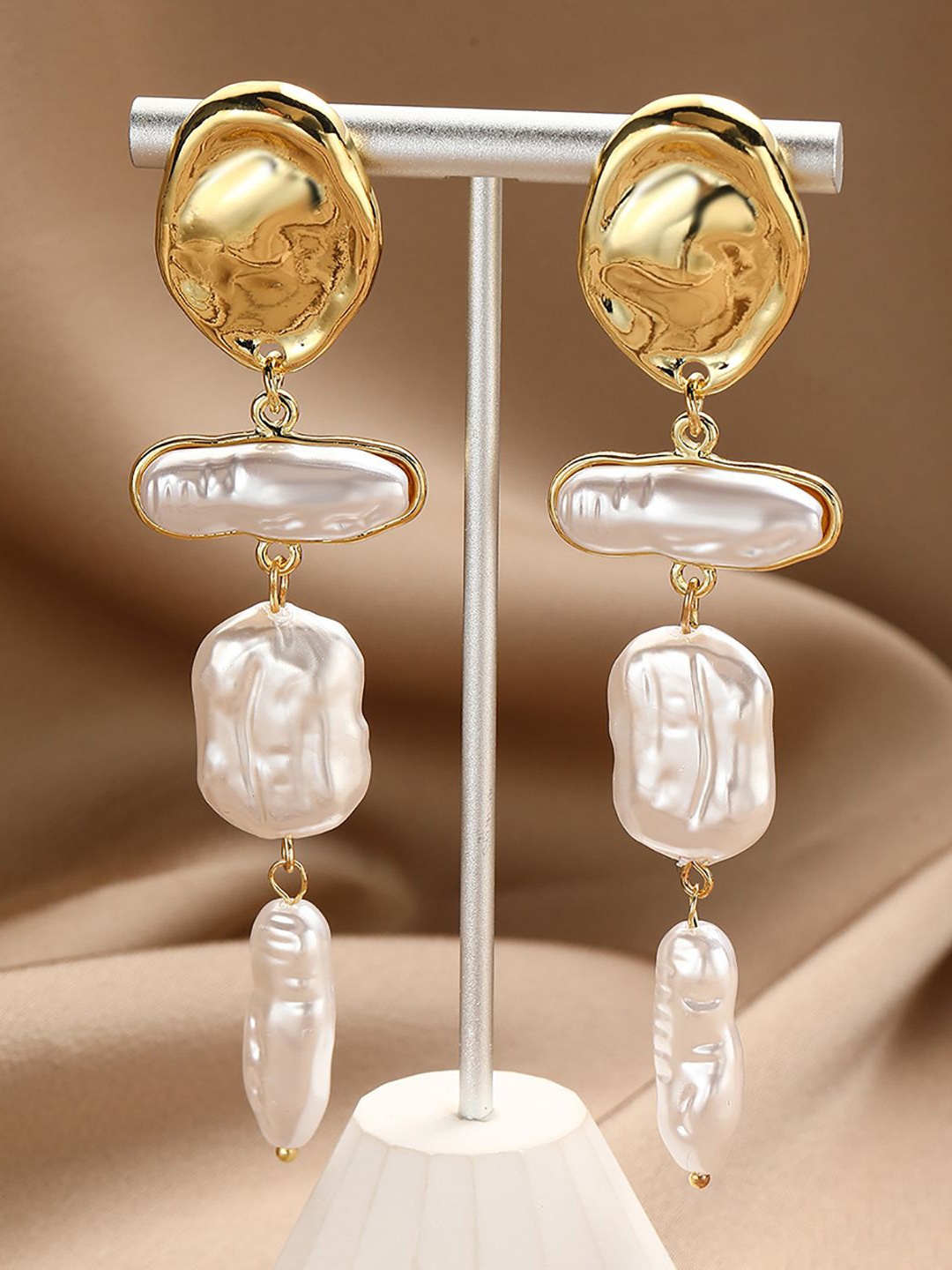 

StyleCast x Revolte Classic Drop Earrings, White