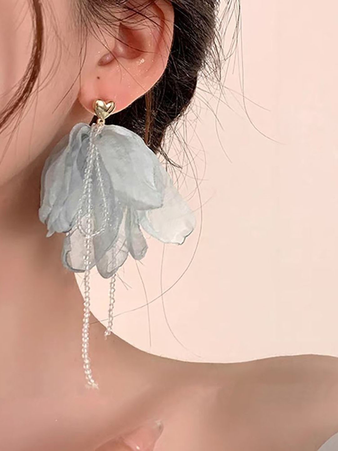 

StyleCast x Revolte Floral Drop Earrings, Green