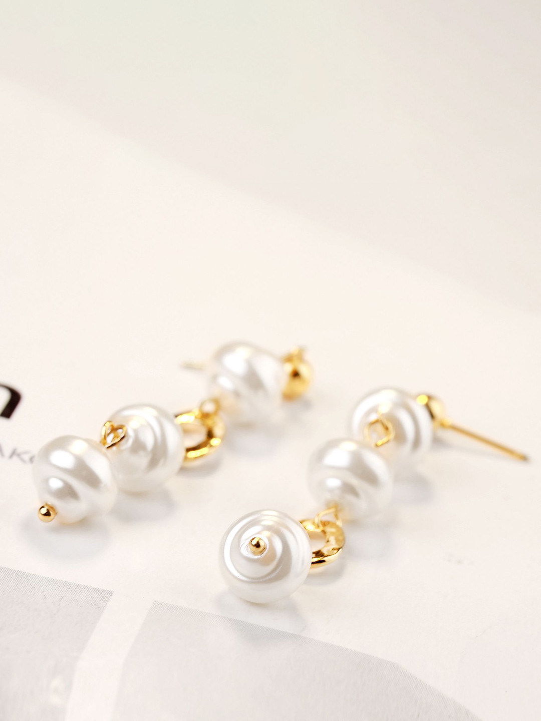 

StyleCast x Revolte Classic Drop Earrings, White