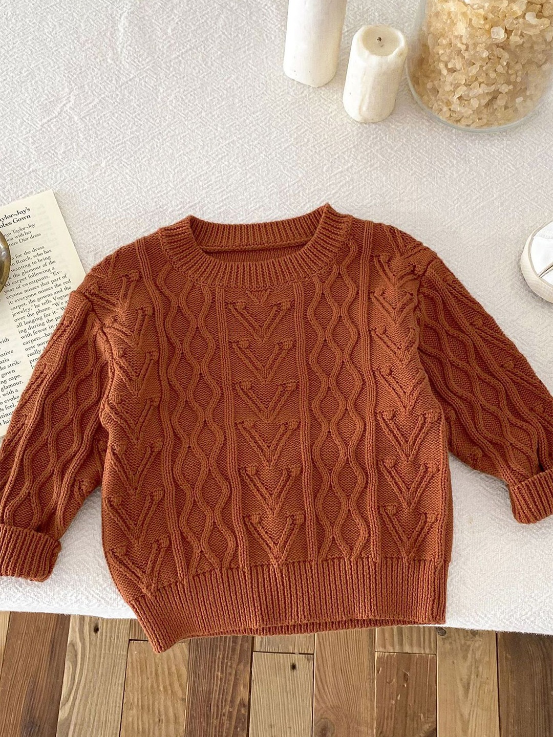 

LULU & SKY Unisex Kids Sweatshirt, Brown
