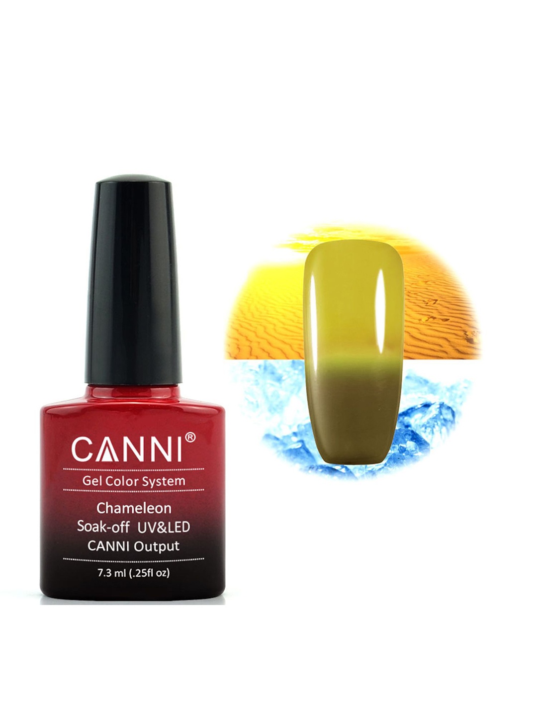 

CANNI Chameleon Soak Off UV & LED Nail Polish - 7.3 ml - TG -345, Olive