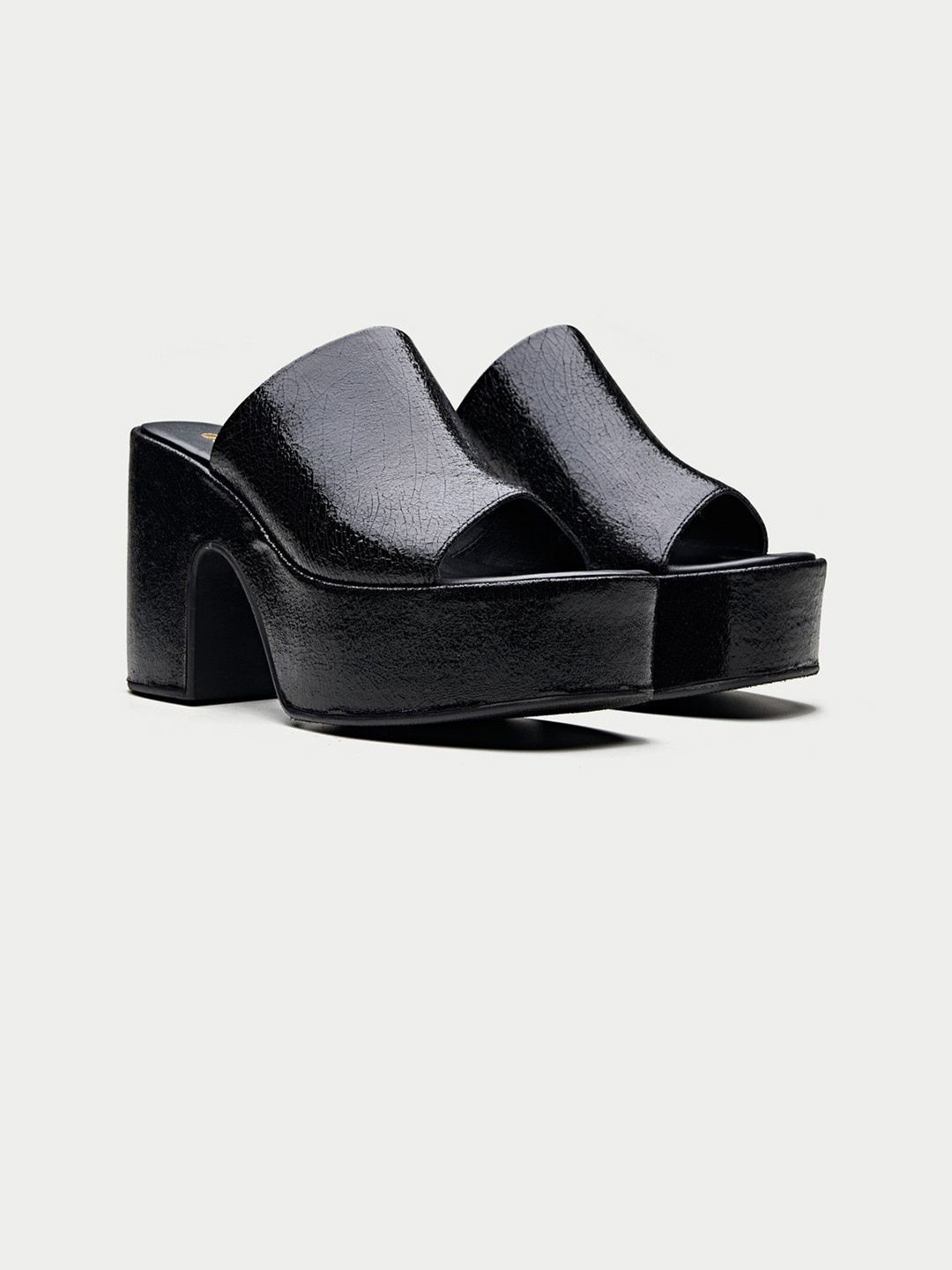 

Oroh Leather Party Platform Sandals, Black