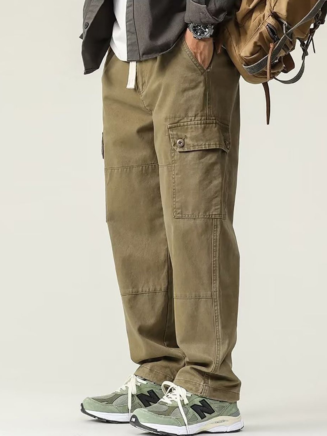 

StyleCast x Revolte Men Easy Wash Trousers, Brown